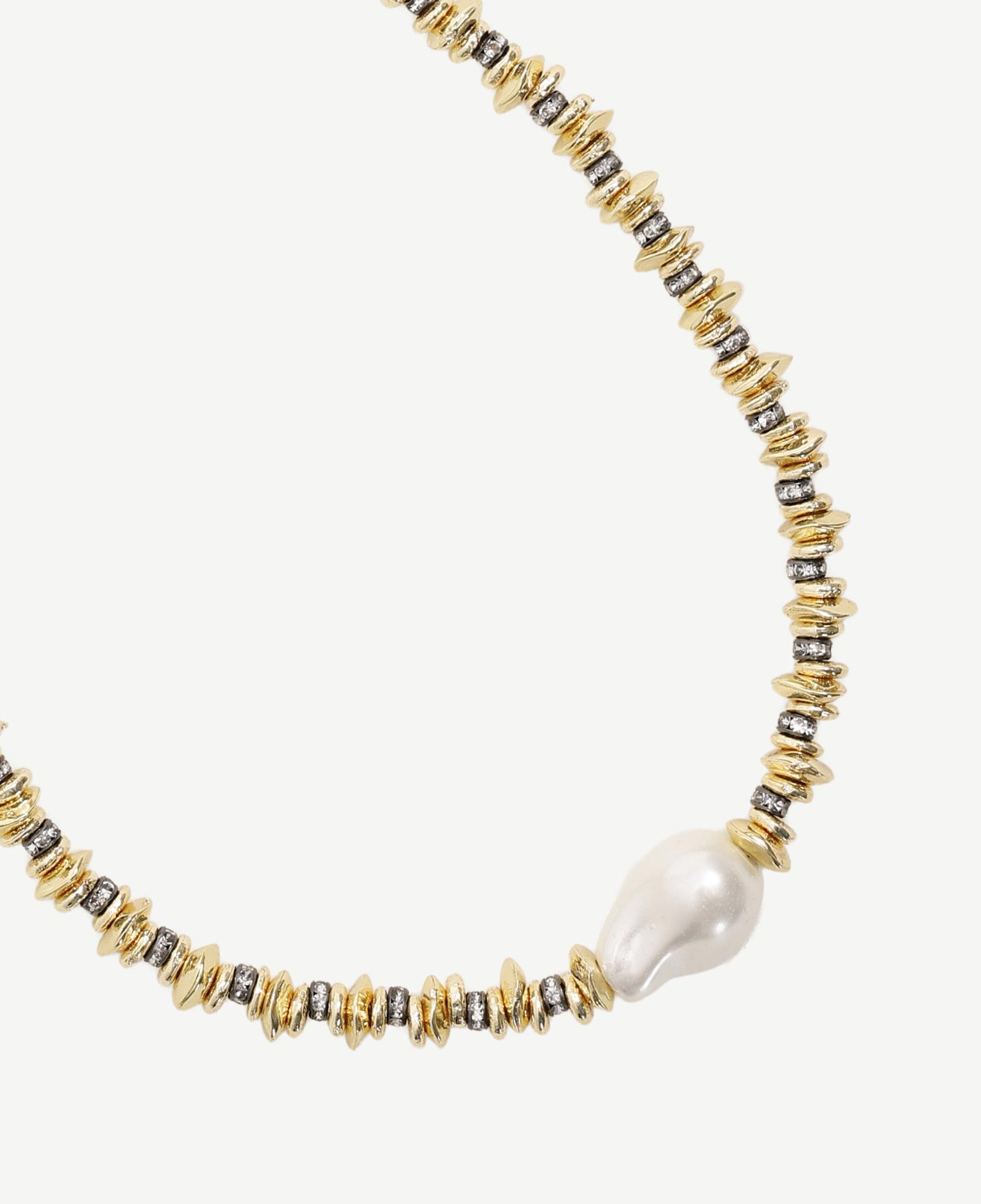 YARGICI İnci Ve Cam Taş Detaylı Kolye