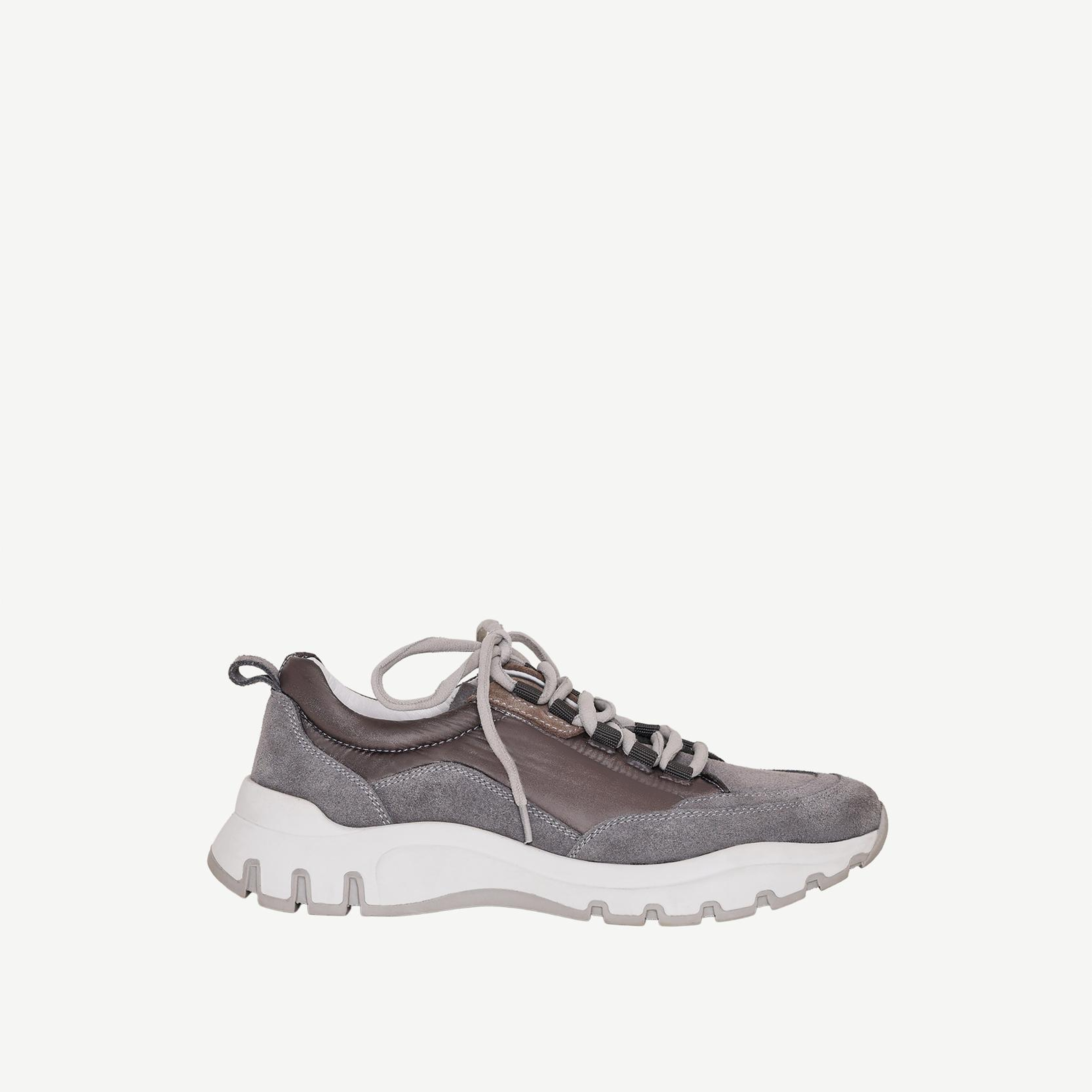 YARGICI Kalın Tabanlı Paraşüt Kumaş Garnili Süet Spor Ayakkabı