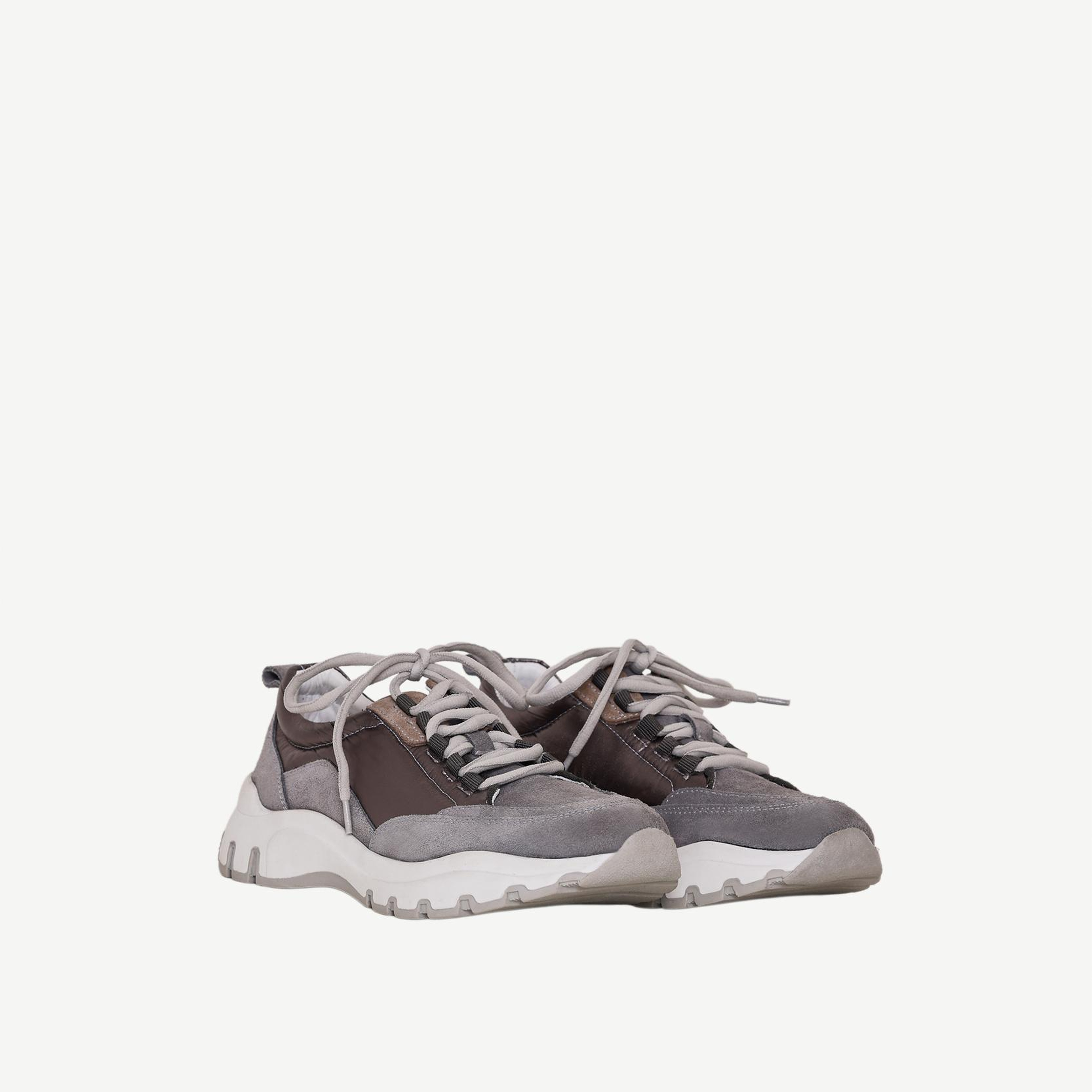 YARGICI Kalın Tabanlı Paraşüt Kumaş Garnili Süet Spor Ayakkabı