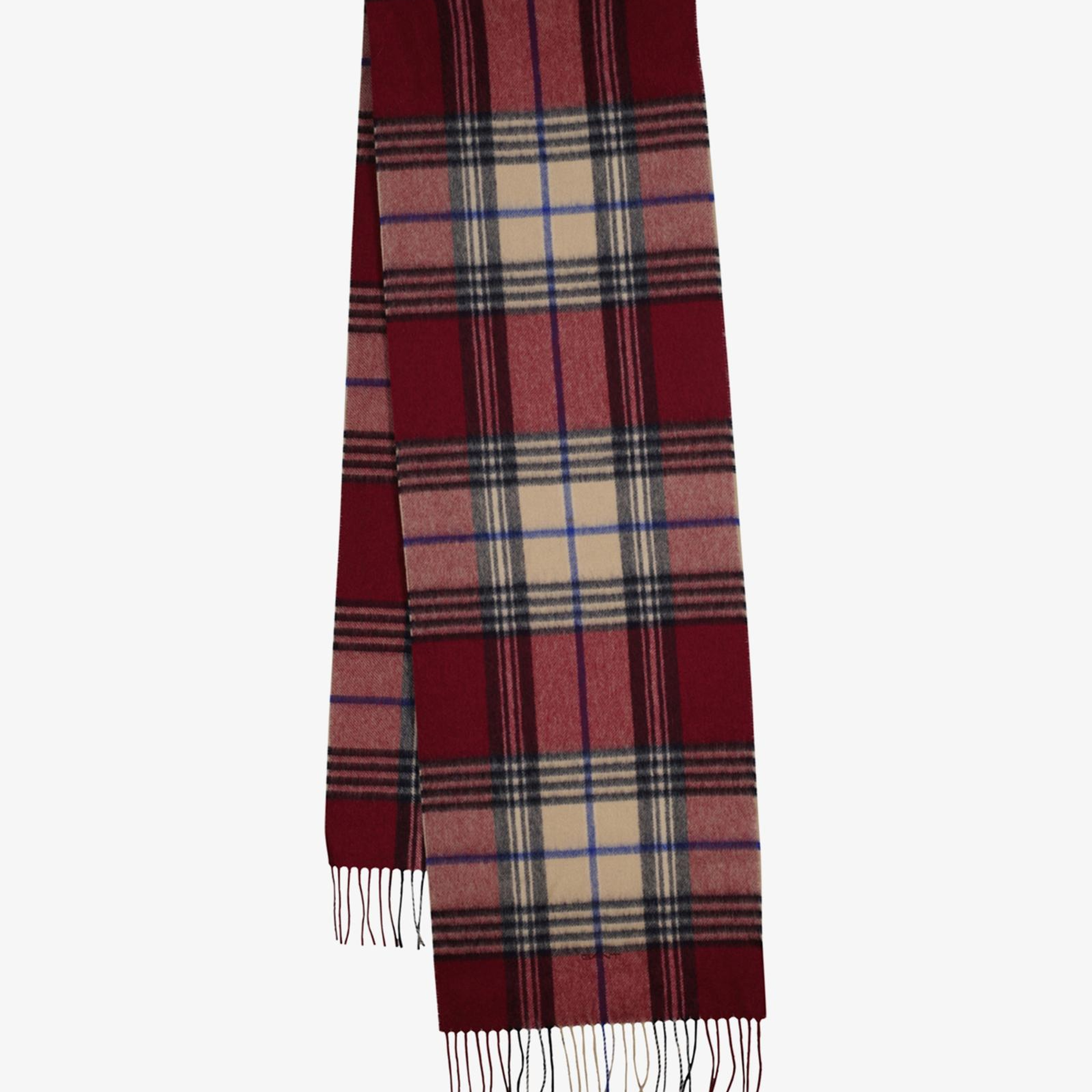 GANT Unisex Bordo Yünlü Kareli Atkı