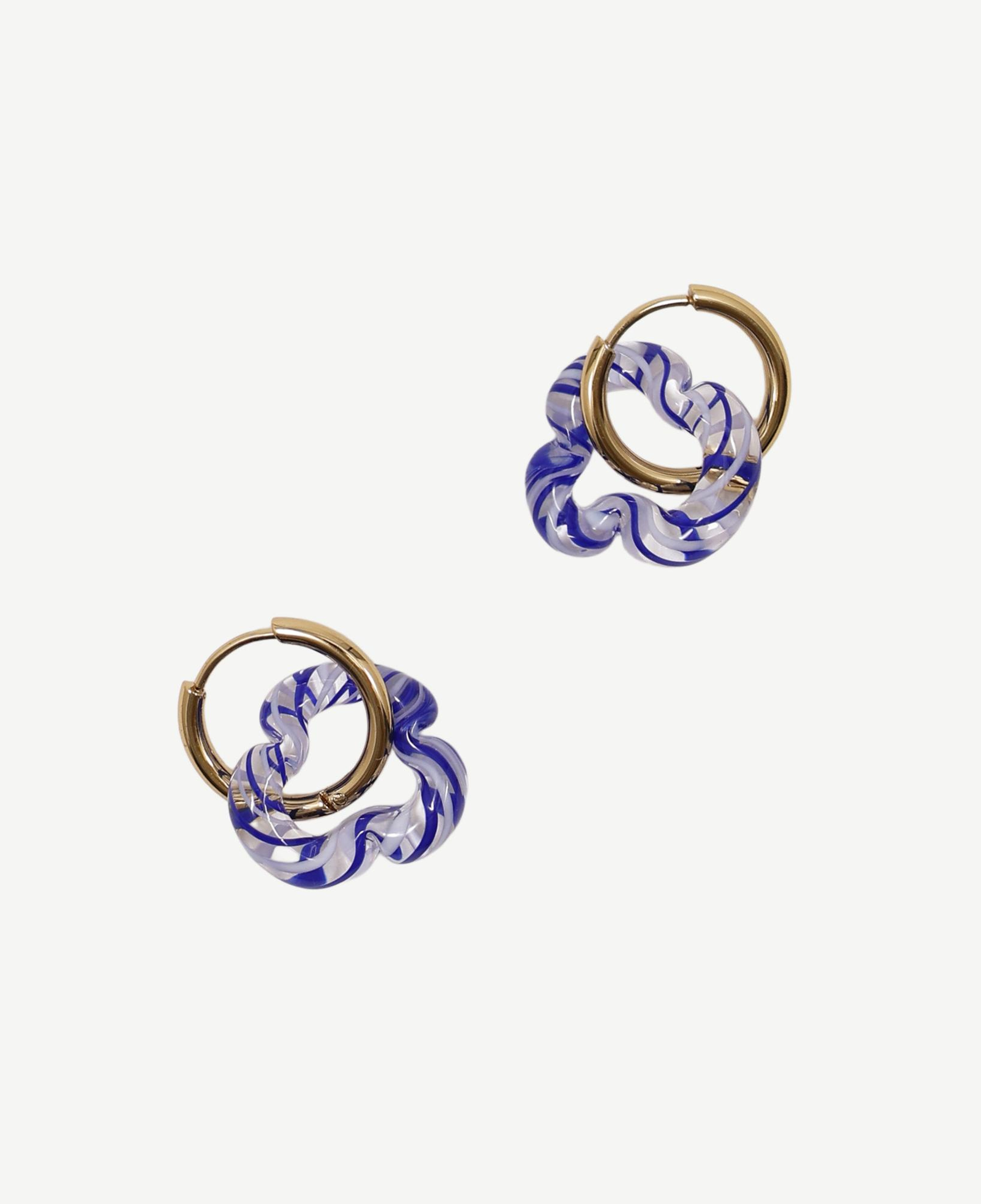 YARGICI Cam Çiçek Charmlı Halka Küpe