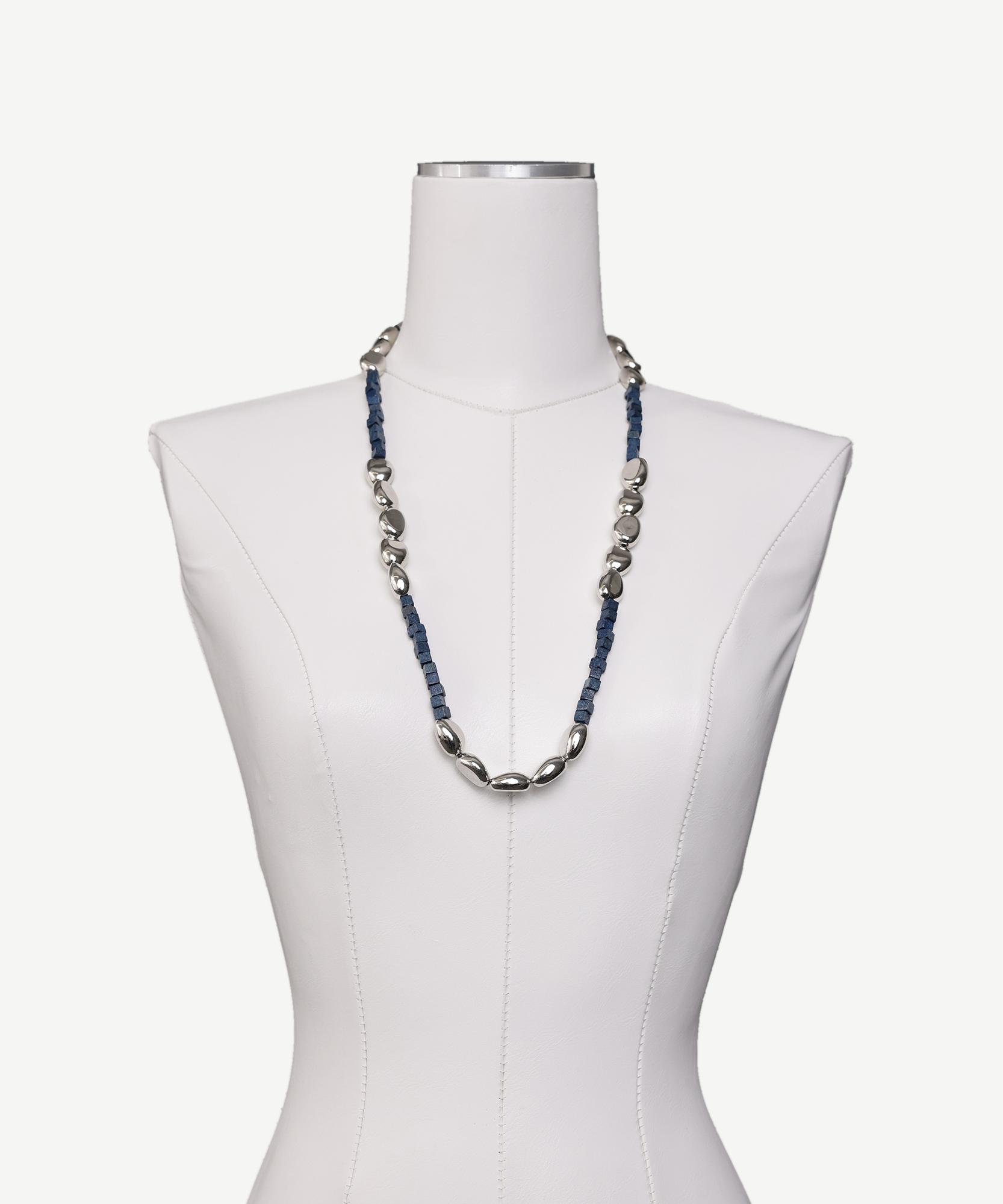 YARGICI Ahşap Ve Metalik Boncuk Detaylı Kolye