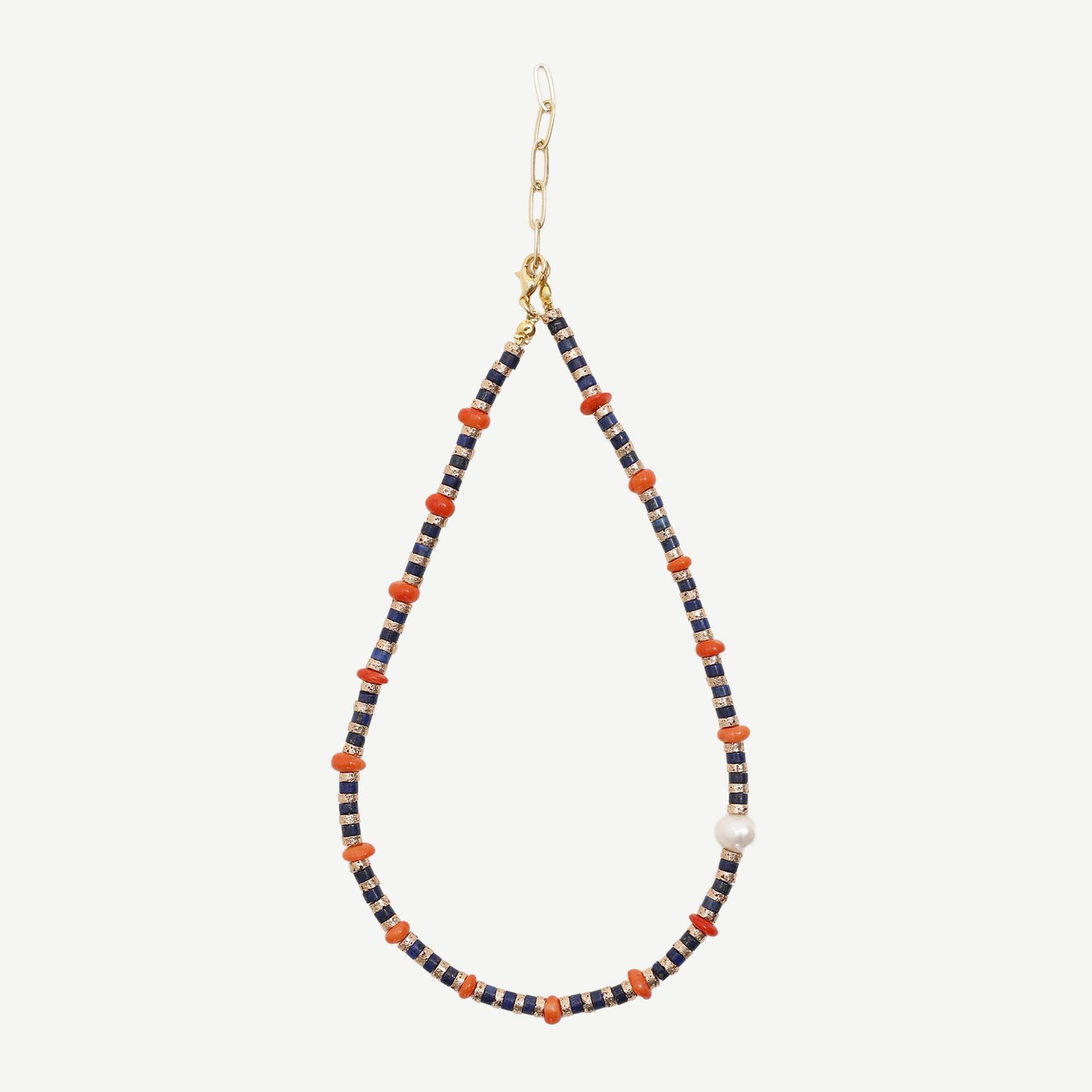 YARGICI Mercan Detaylı Lapis Kolye