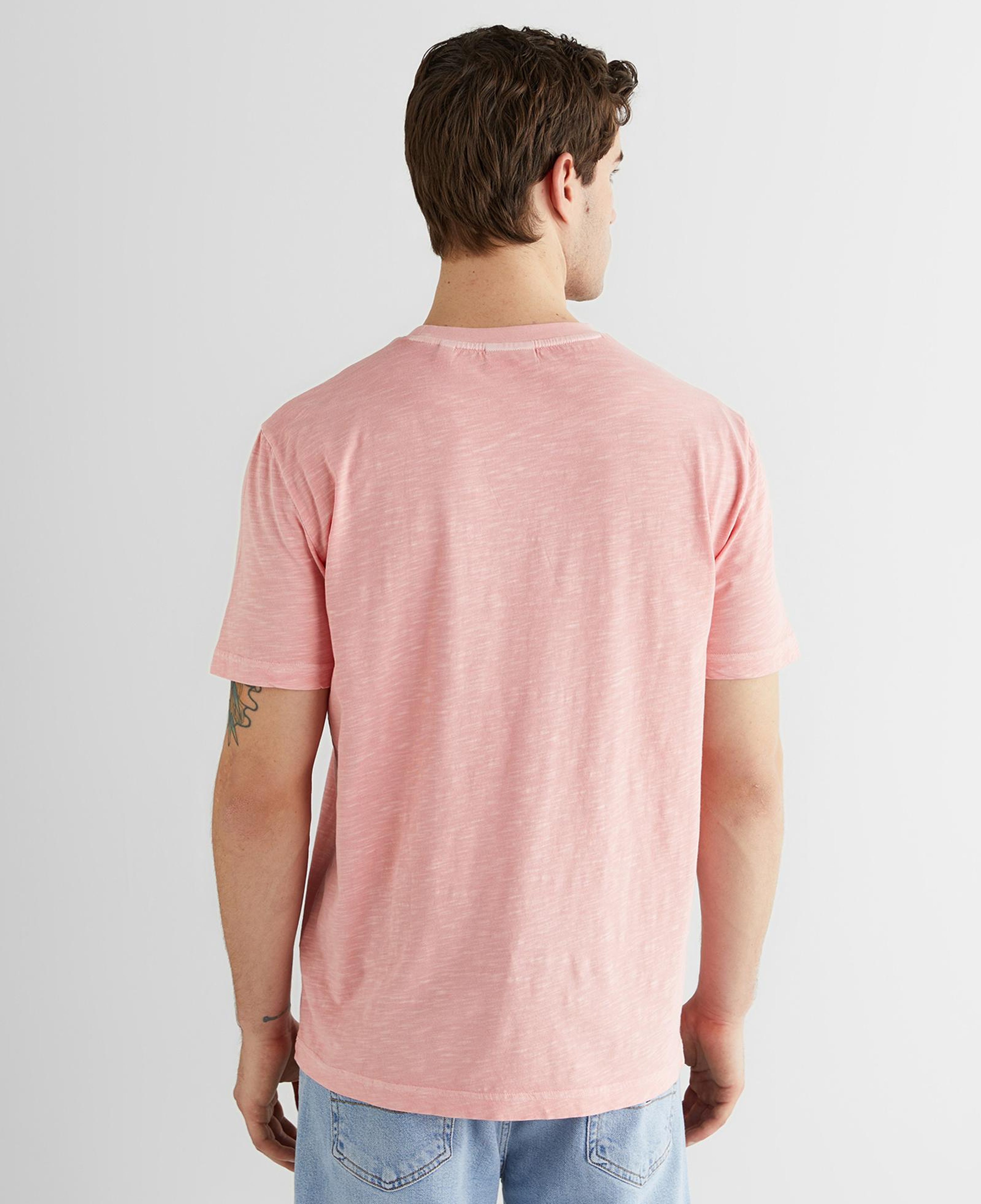 GANT Erkek Pembe Bisiklet Yaka Regular Fit T-Shirt