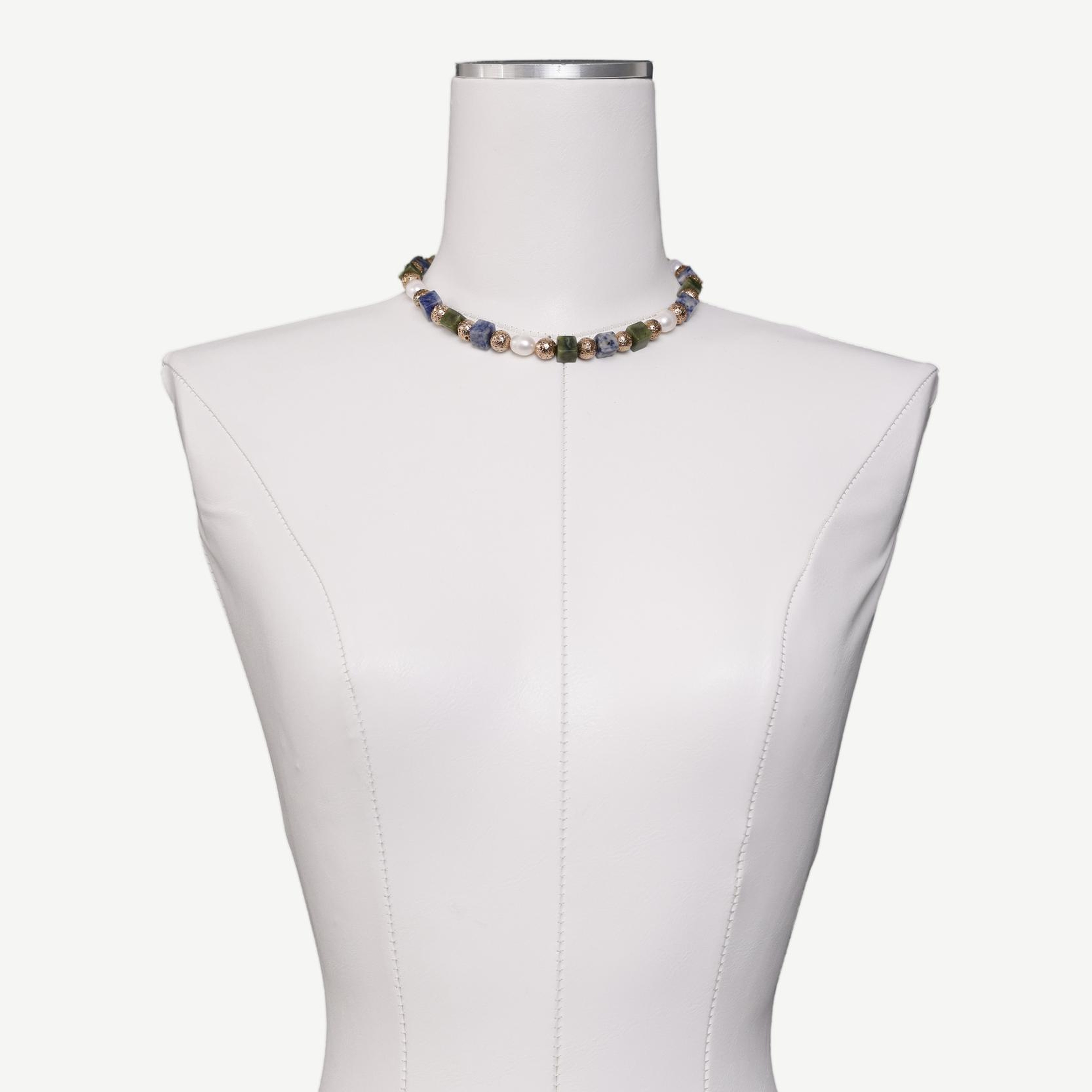 YARGICI Doğal Taş Ve İnci Detaylı Kolye