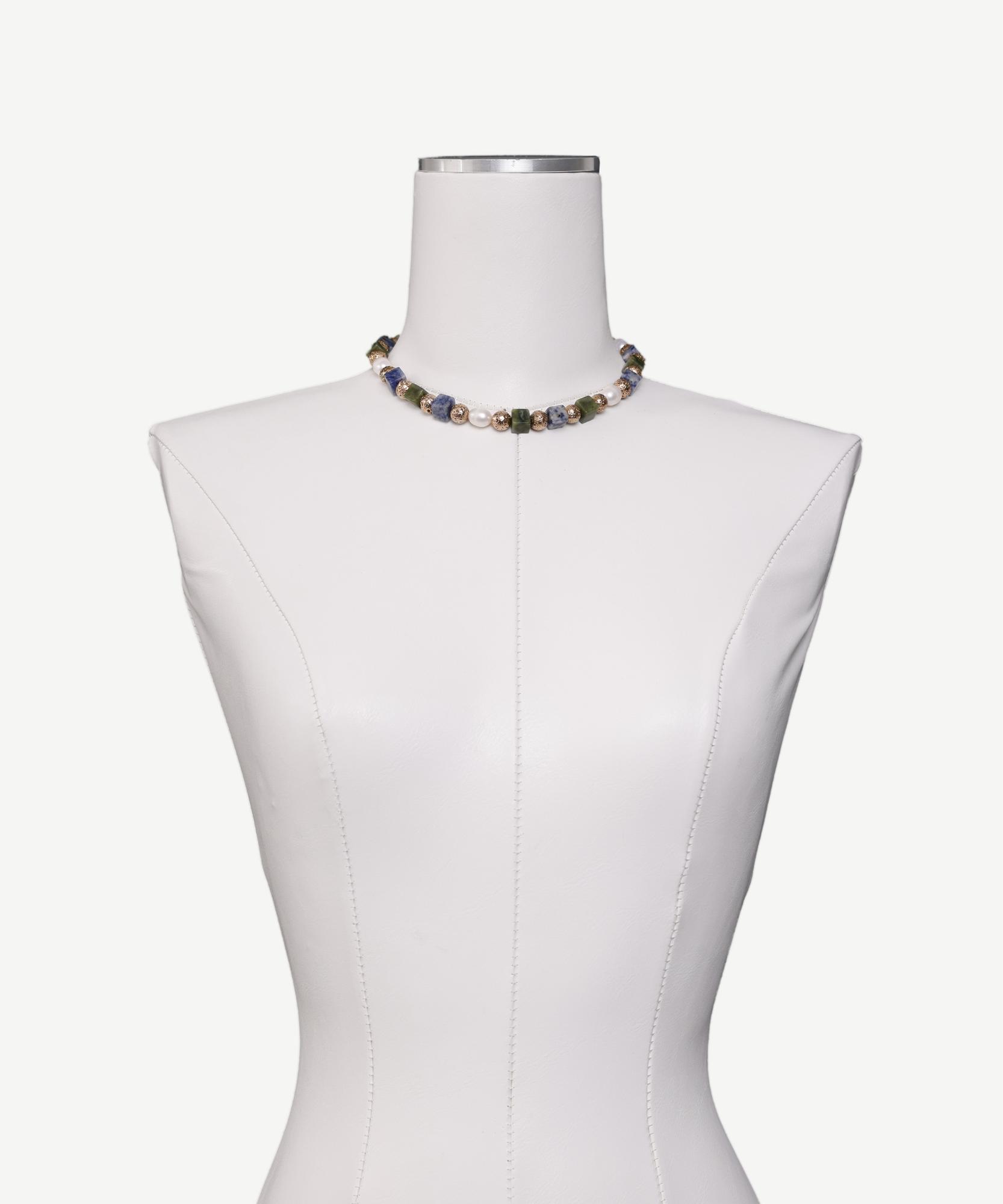 YARGICI Doğal Taş Ve İnci Detaylı Kolye