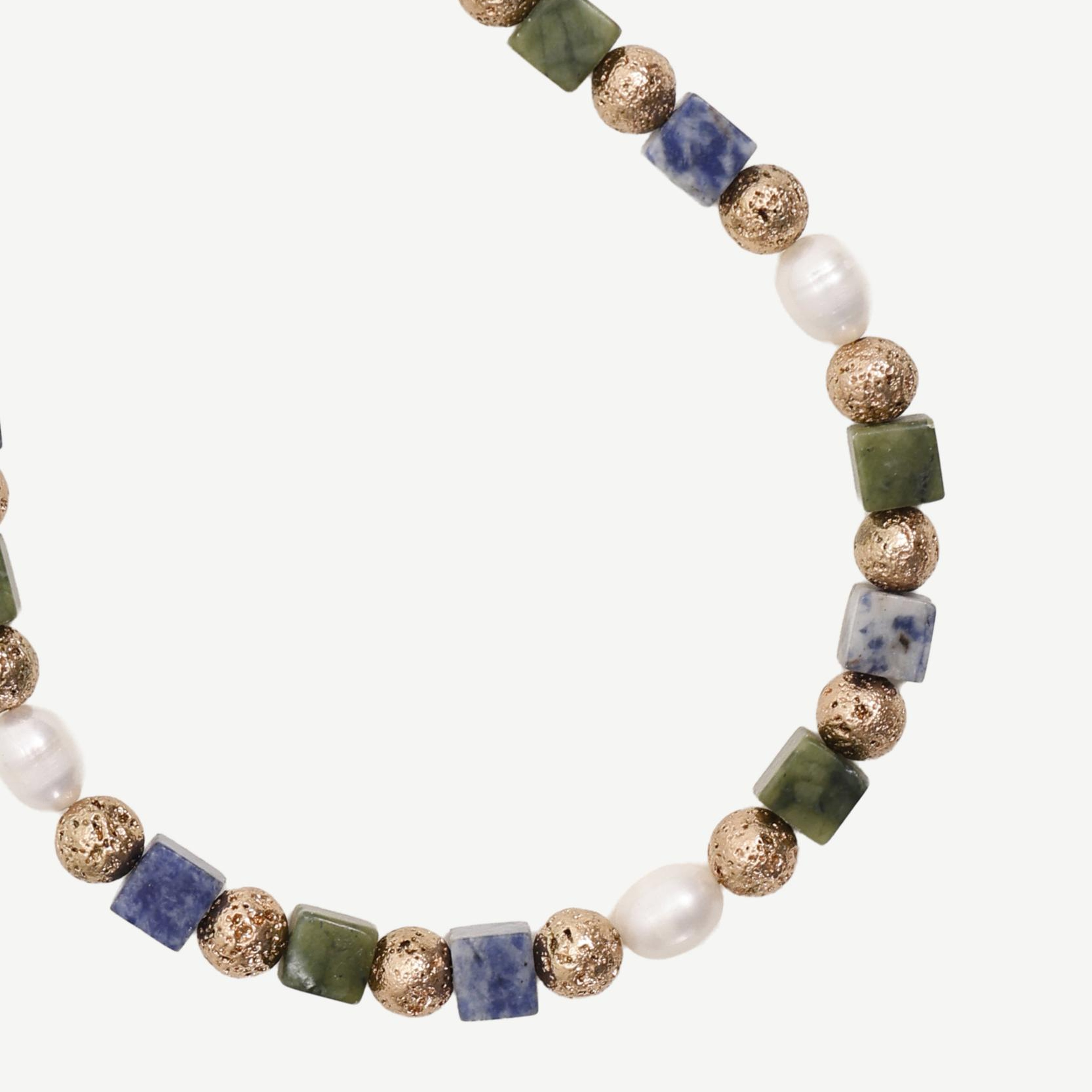 YARGICI Doğal Taş Ve İnci Detaylı Kolye