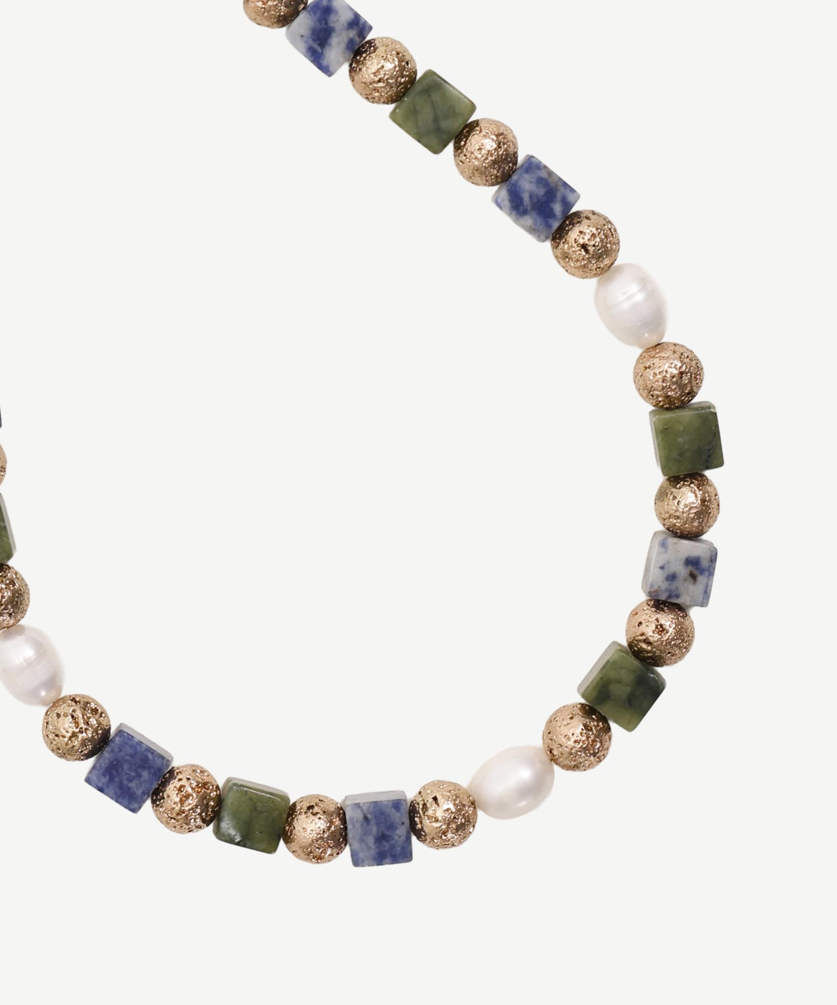 YARGICI Doğal Taş Ve İnci Detaylı Kolye