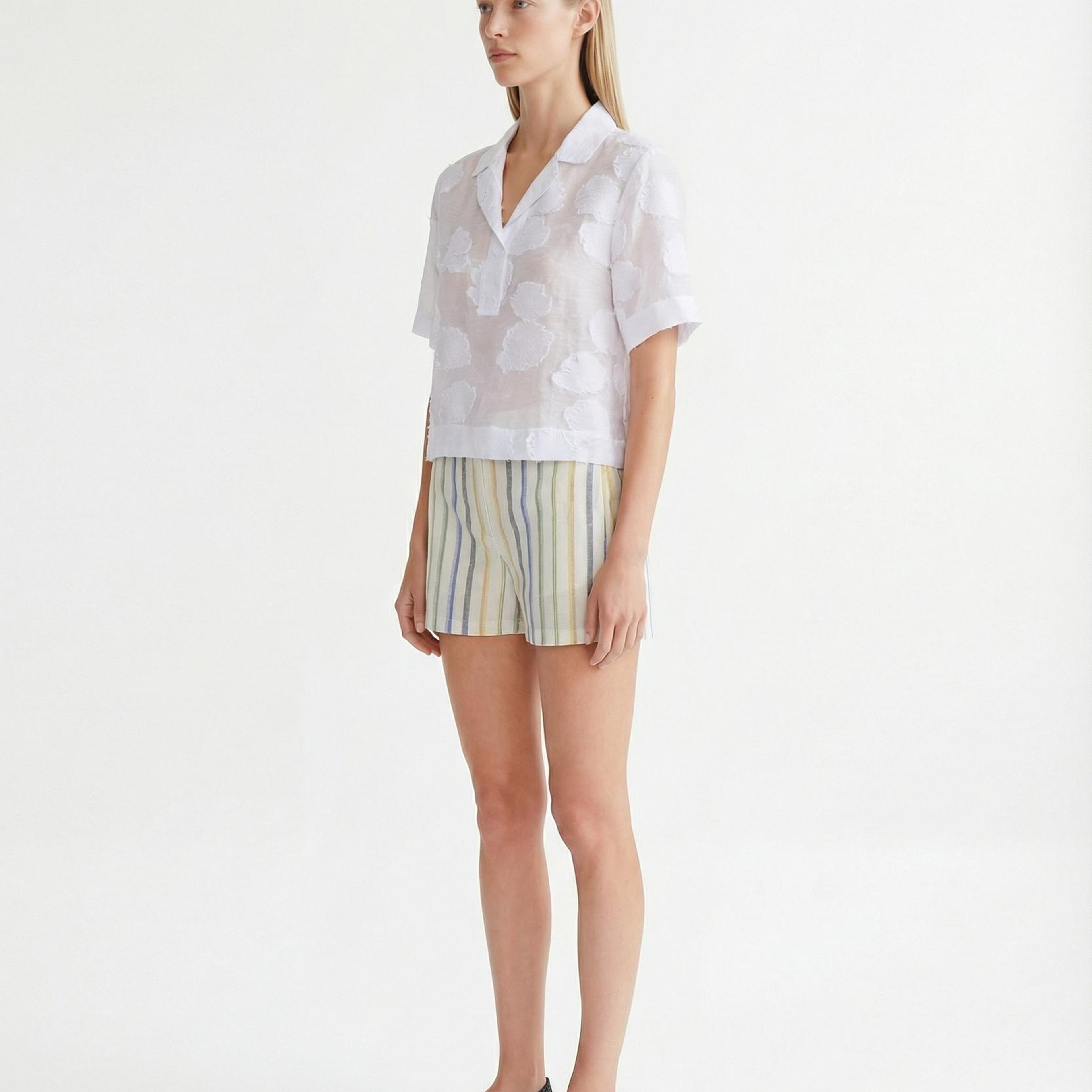 YARGICI Regular Gömlek Yaka Kısa Kol Bluz