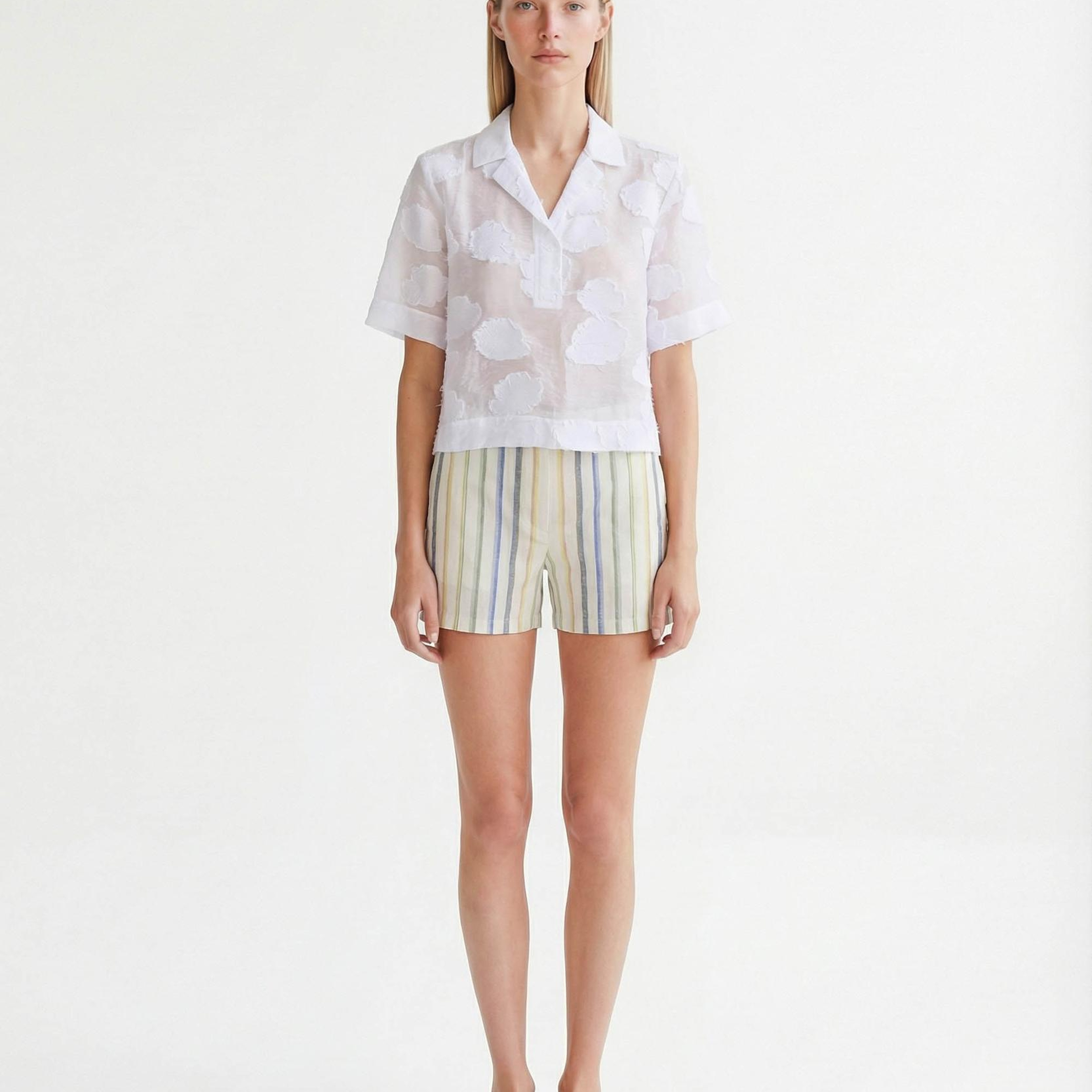 YARGICI Regular Gömlek Yaka Kısa Kol Bluz