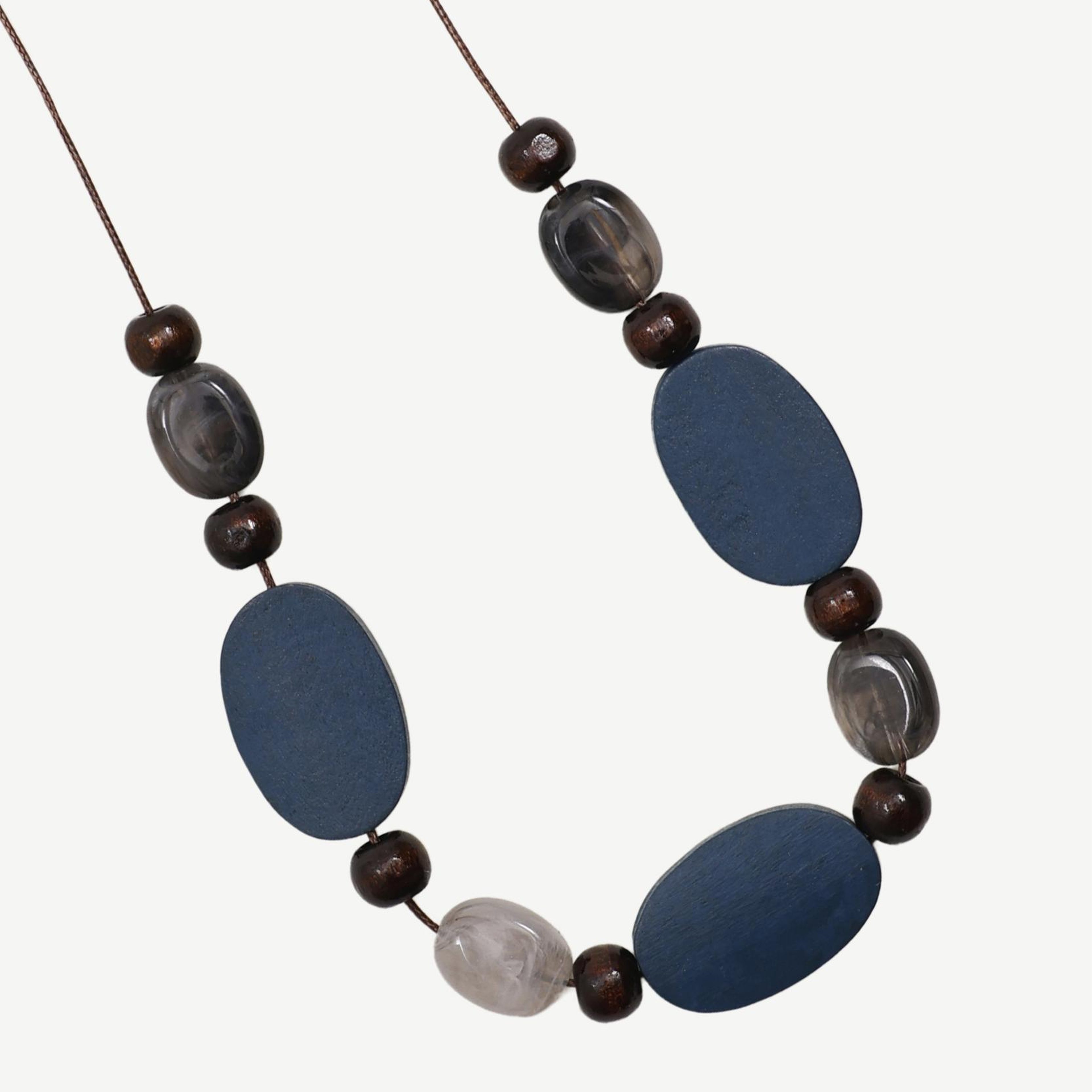 YARGICI Ahşap Taş Detaylı Kolye