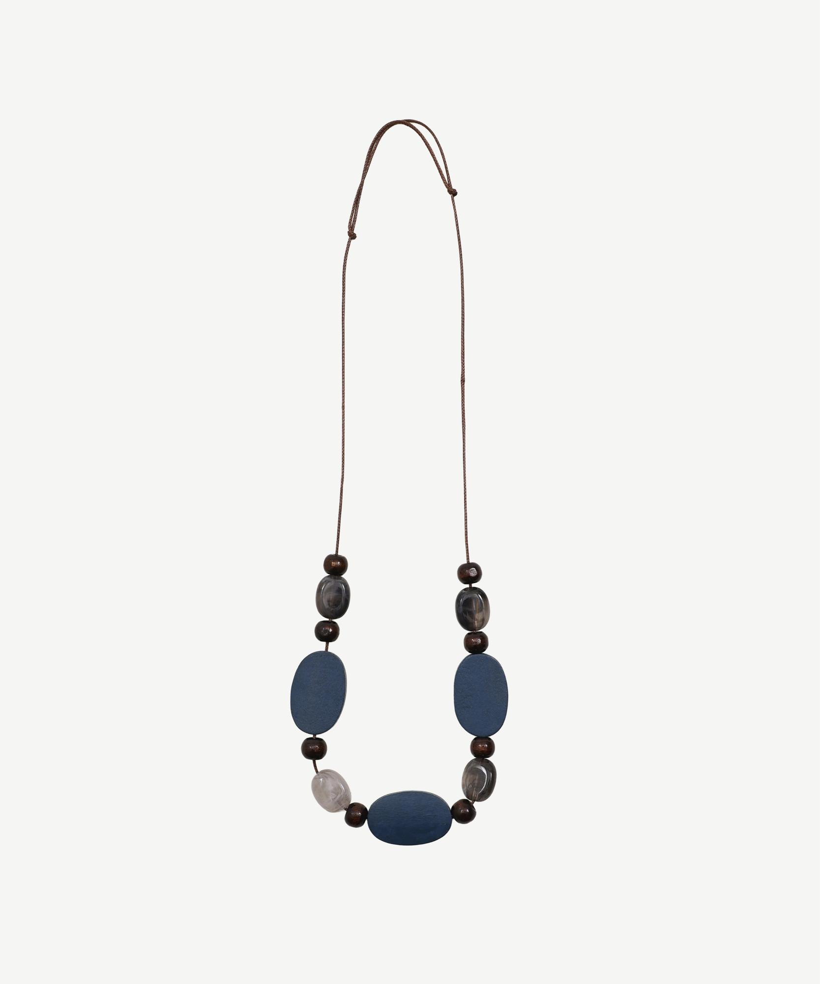 YARGICI Ahşap Taş Detaylı Kolye