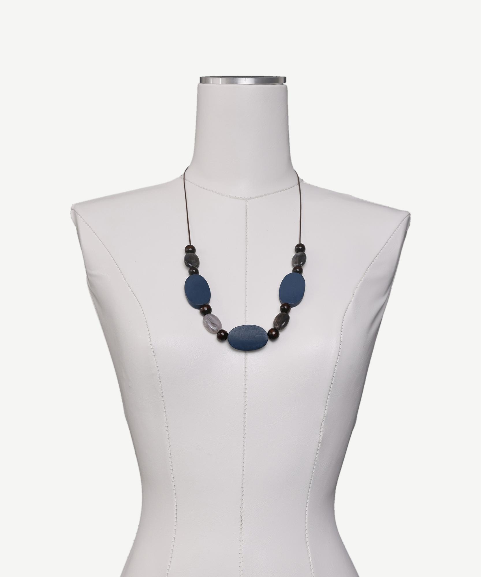 YARGICI Ahşap Taş Detaylı Kolye