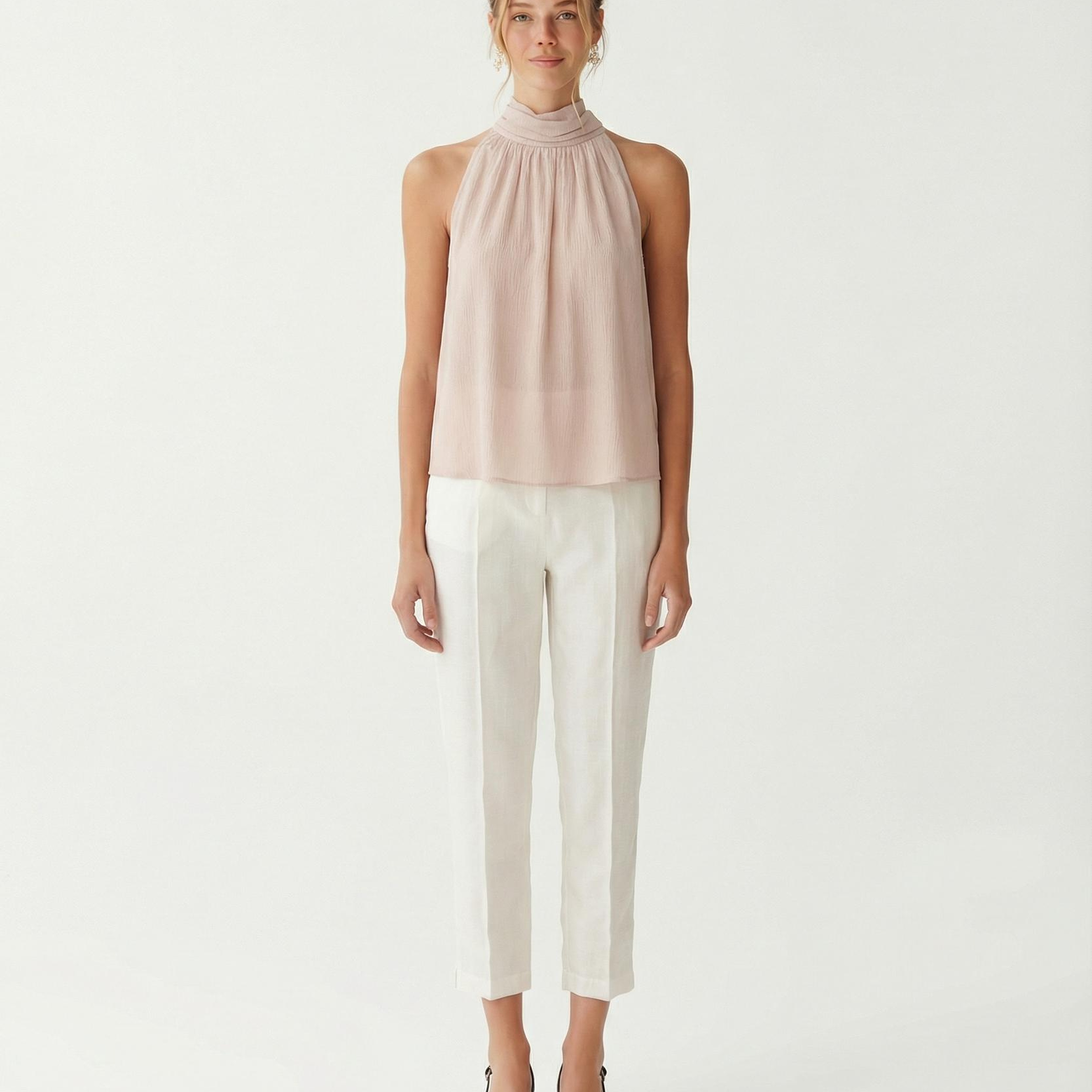 YARGICI Regular Yarım Balıkçı Yaka Kolsuz Bluz