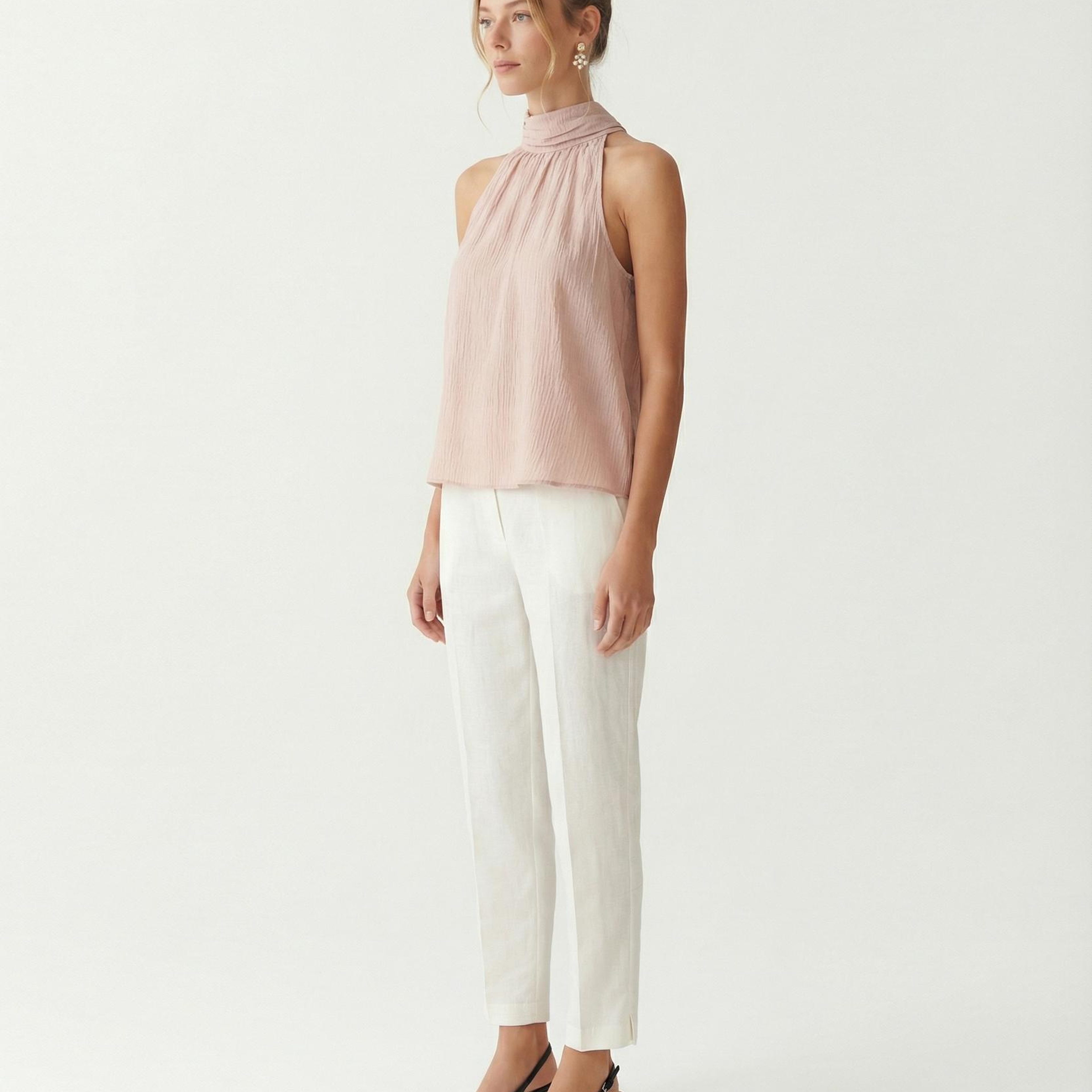 YARGICI Regular Yarım Balıkçı Yaka Kolsuz Bluz