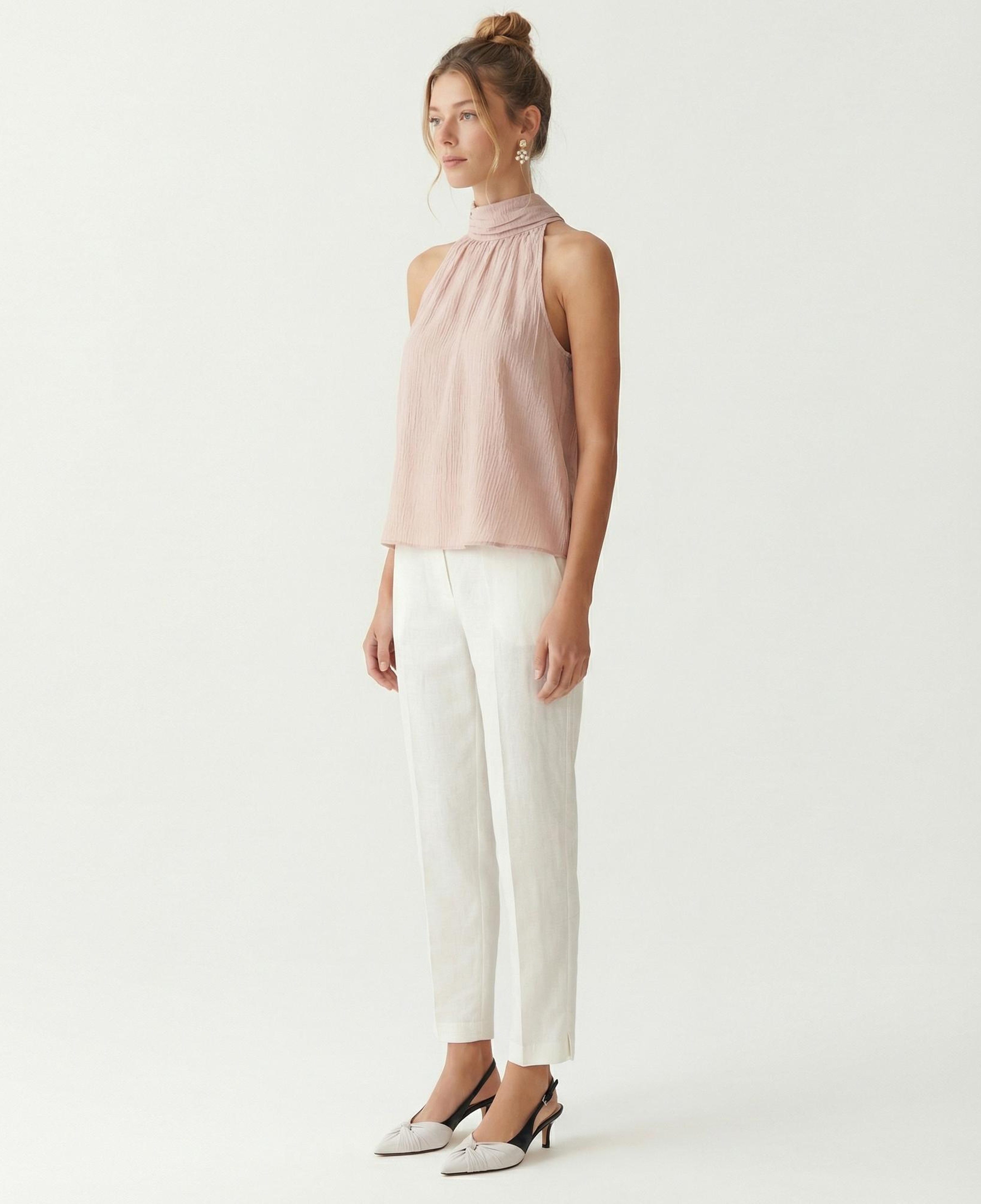 YARGICI Regular Yarım Balıkçı Yaka Kolsuz Bluz