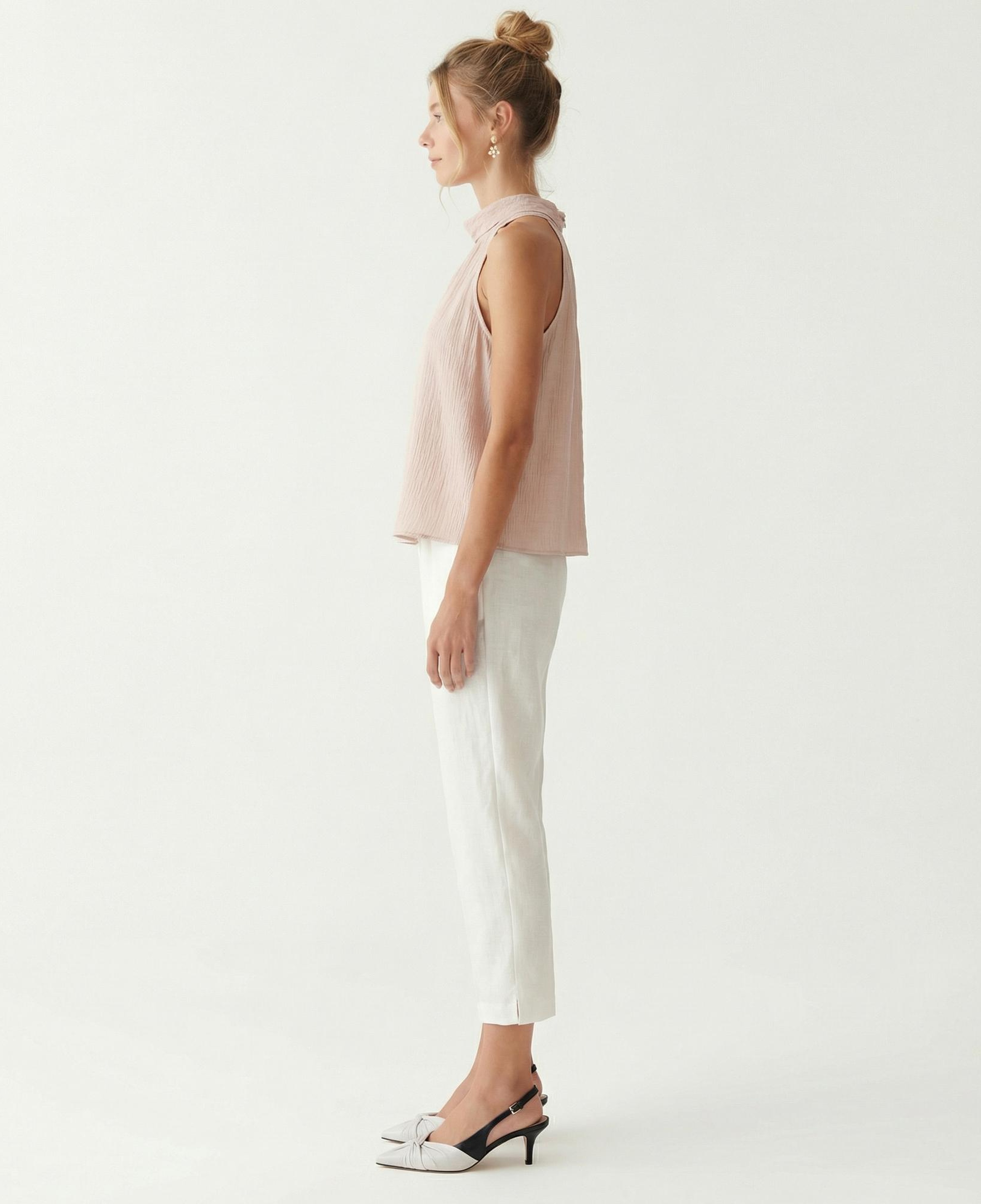 YARGICI Regular Yarım Balıkçı Yaka Kolsuz Bluz