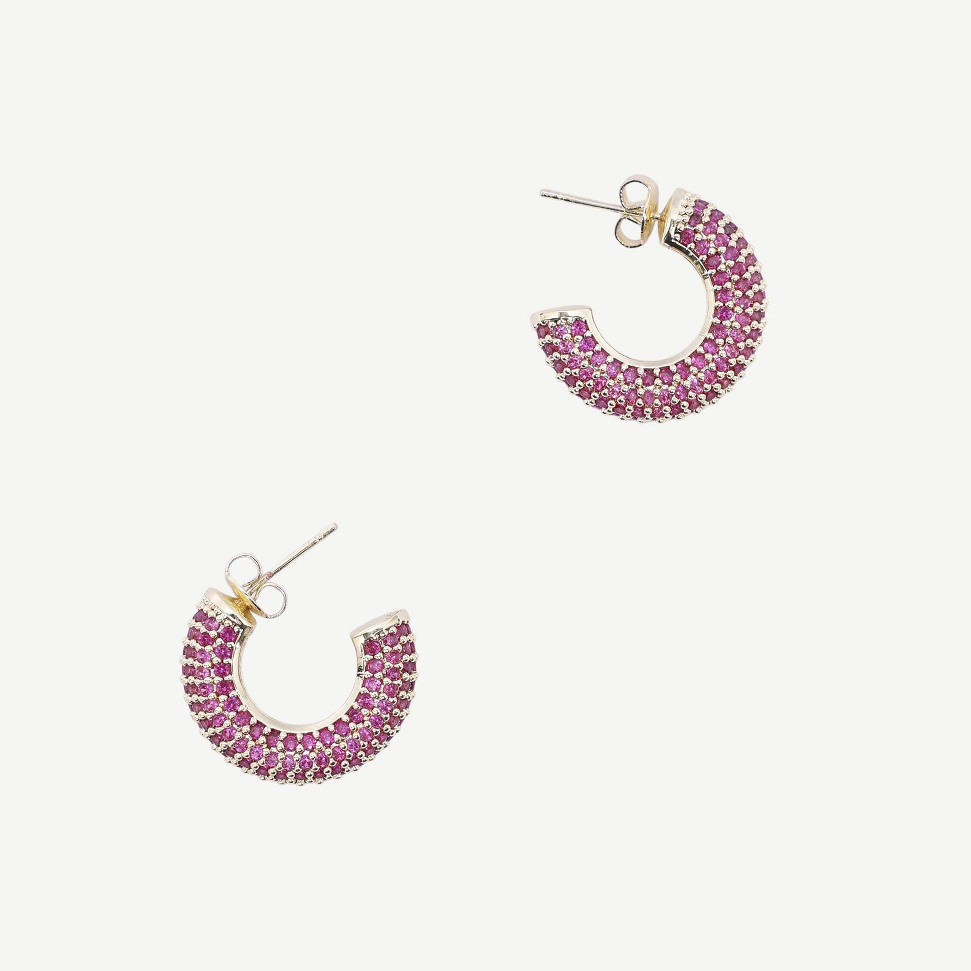 YARGICI Renkli Cam Taşlı Küpe