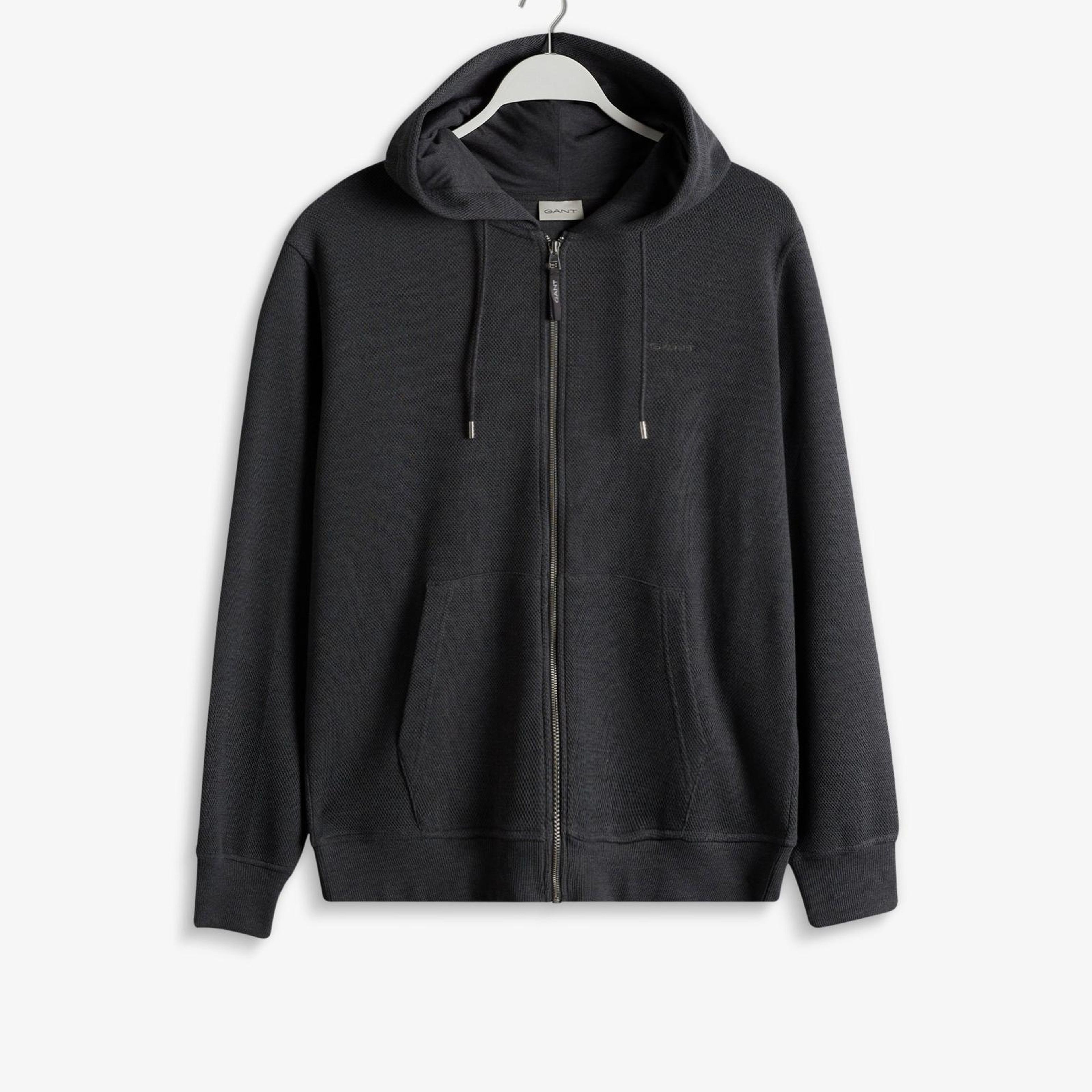 GANT Erkek Gri Regular Fit Fermuarlı Sweatshirt
