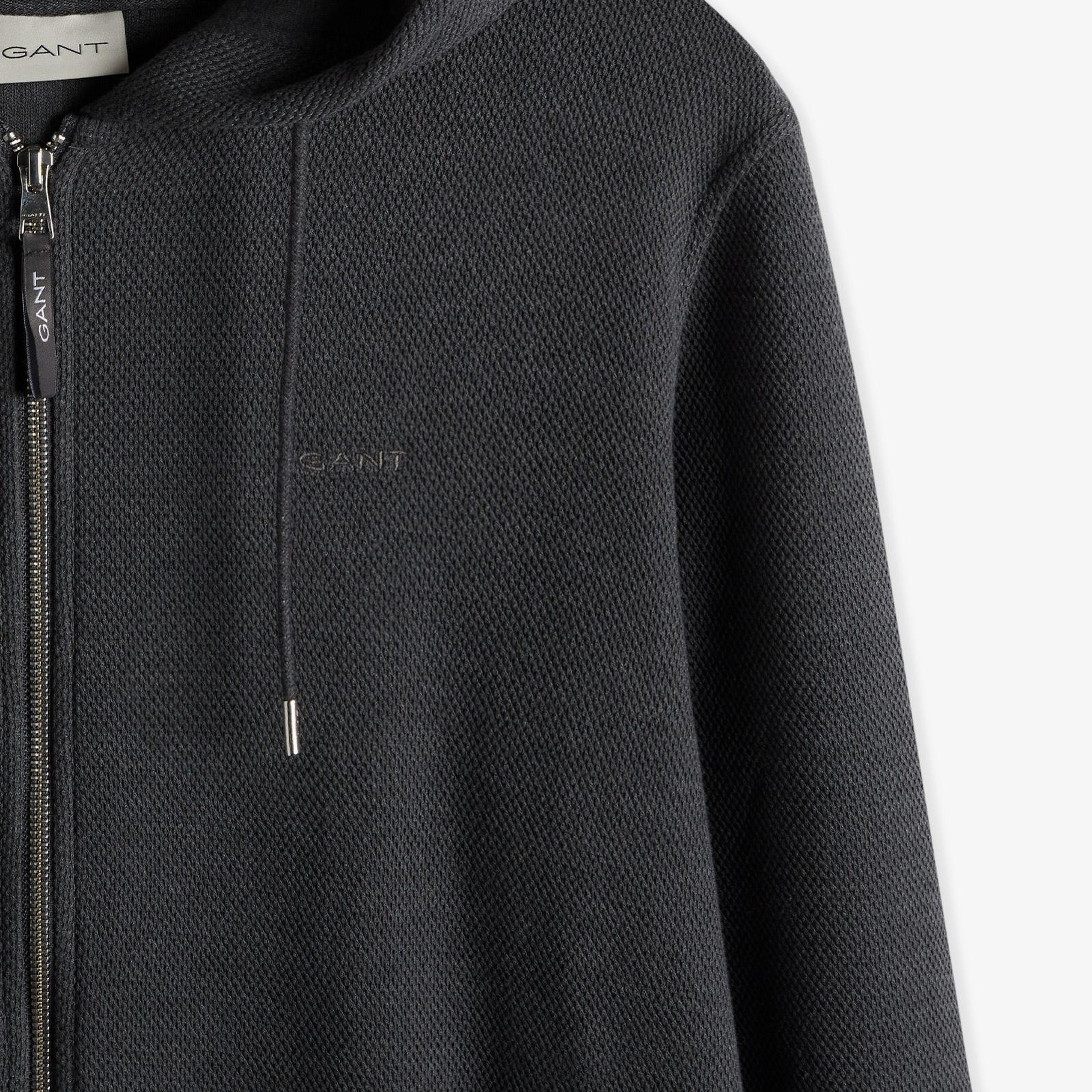 GANT Erkek Gri Regular Fit Fermuarlı Sweatshirt