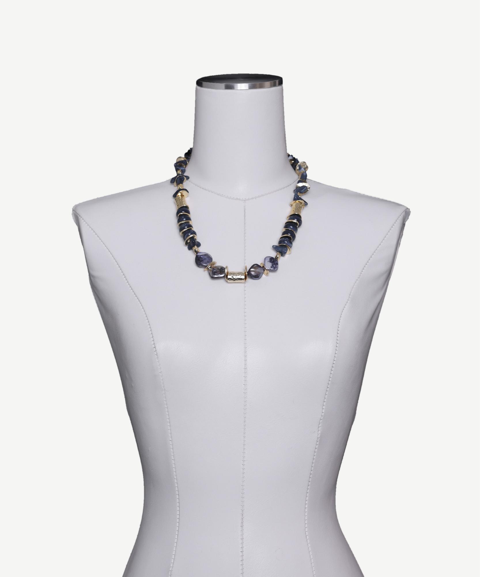 YARGICI Doğal Taş Detaylı Kolye