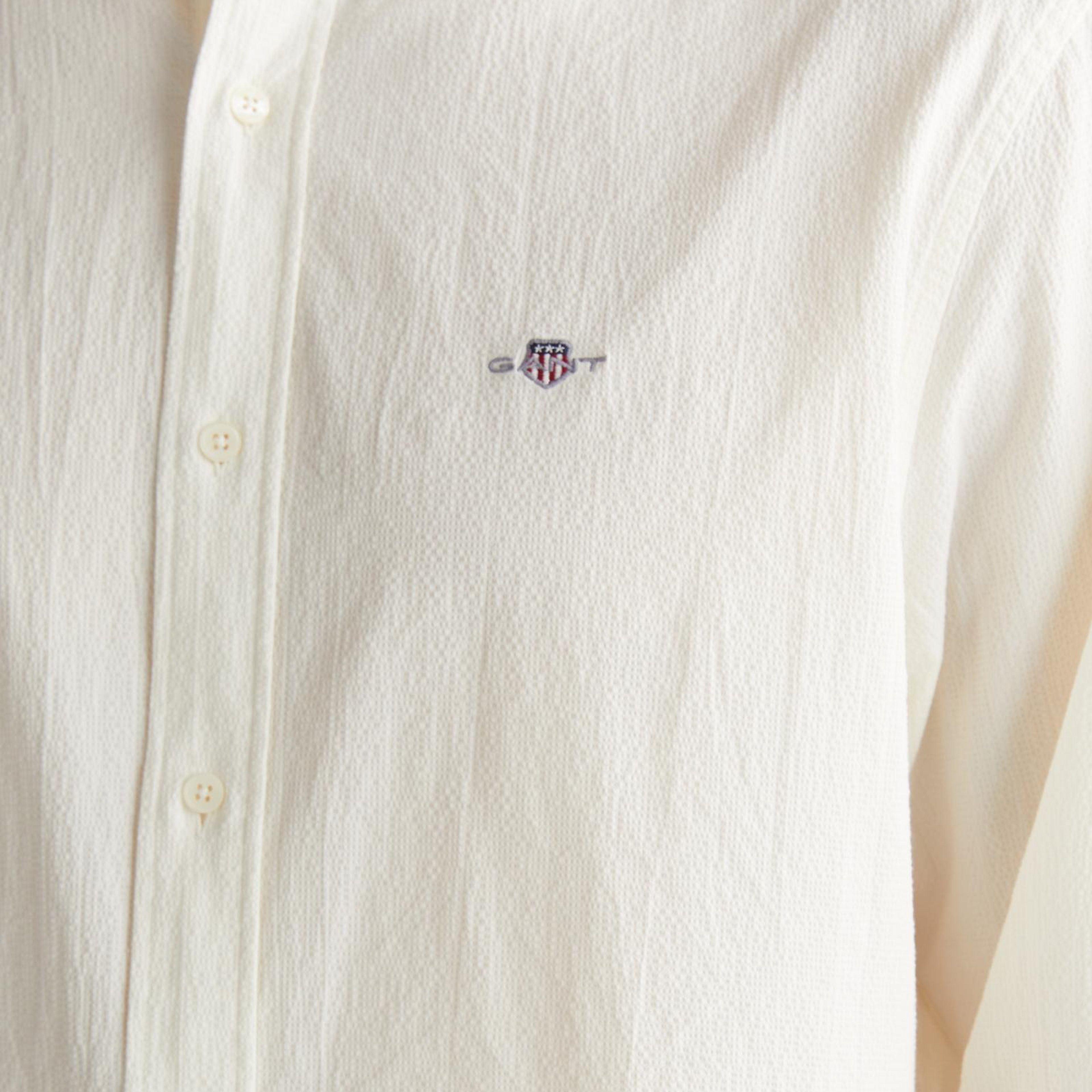 GANT Erkek Krem Regular Fit Düğmeli Yaka Gömlek