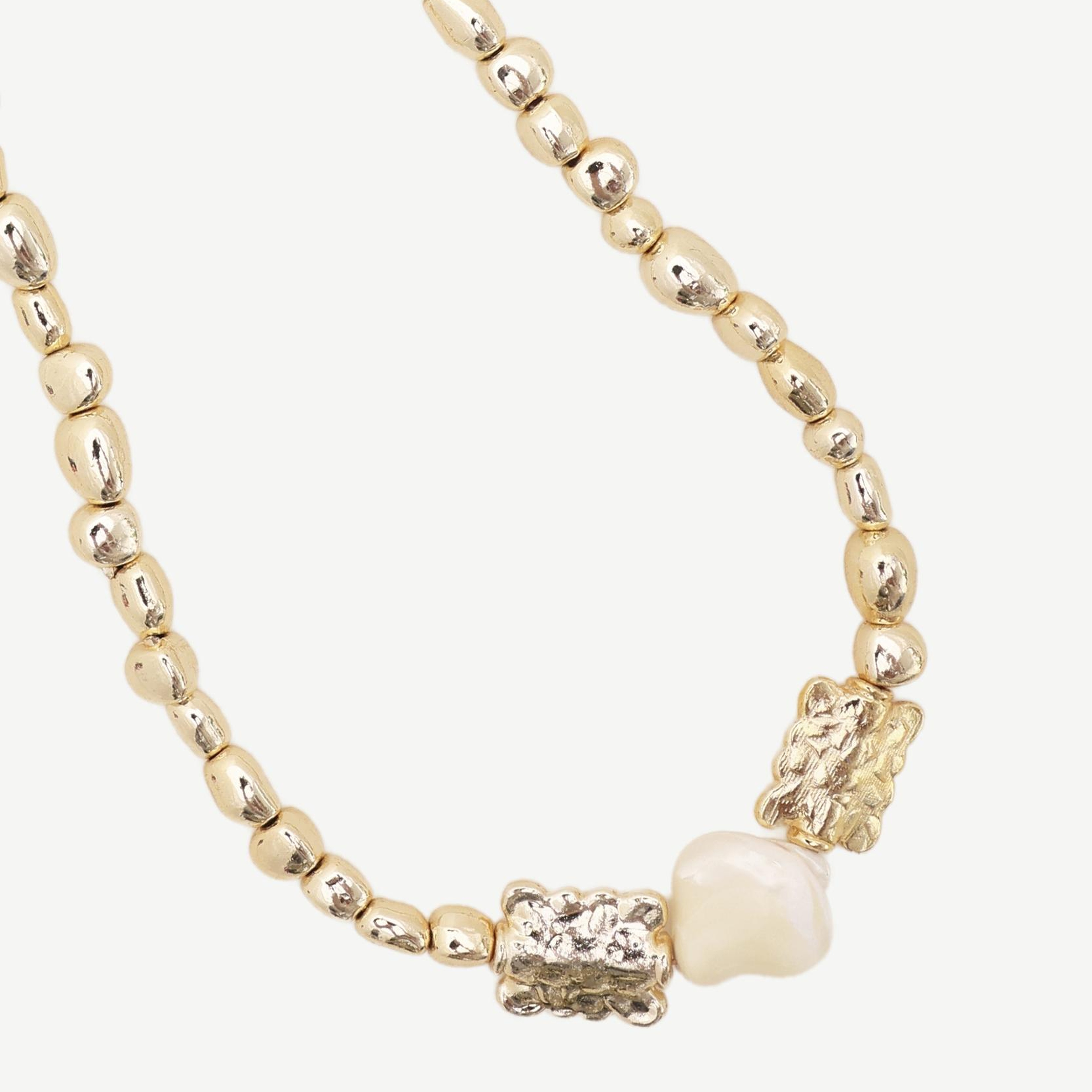 YARGICI Doğal Taş Detaylı Kolye