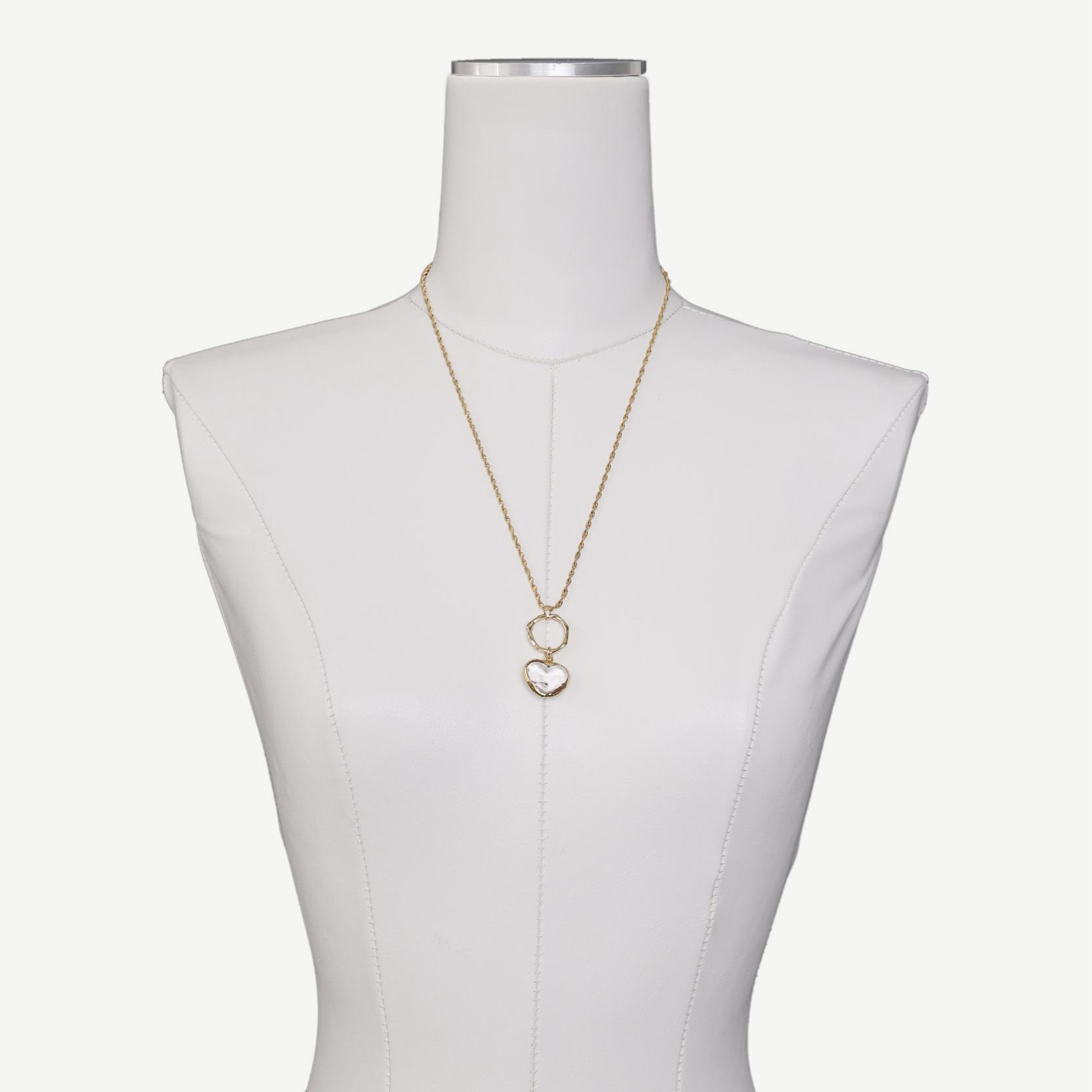 YARGICI Kristal Kuvars Detaylı Kolye