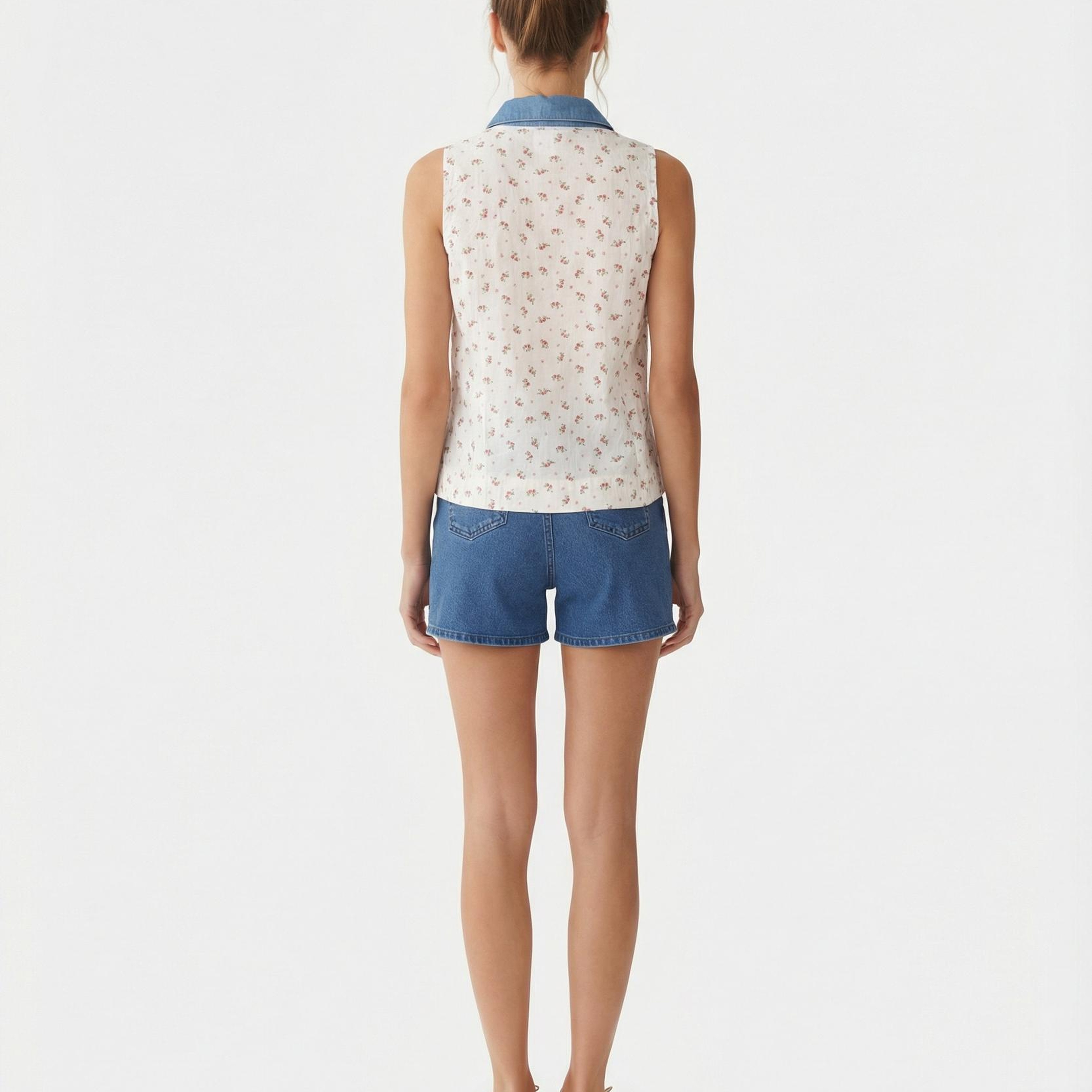 YARGICI Regular Gömlek Yaka Kolsuz Bluz