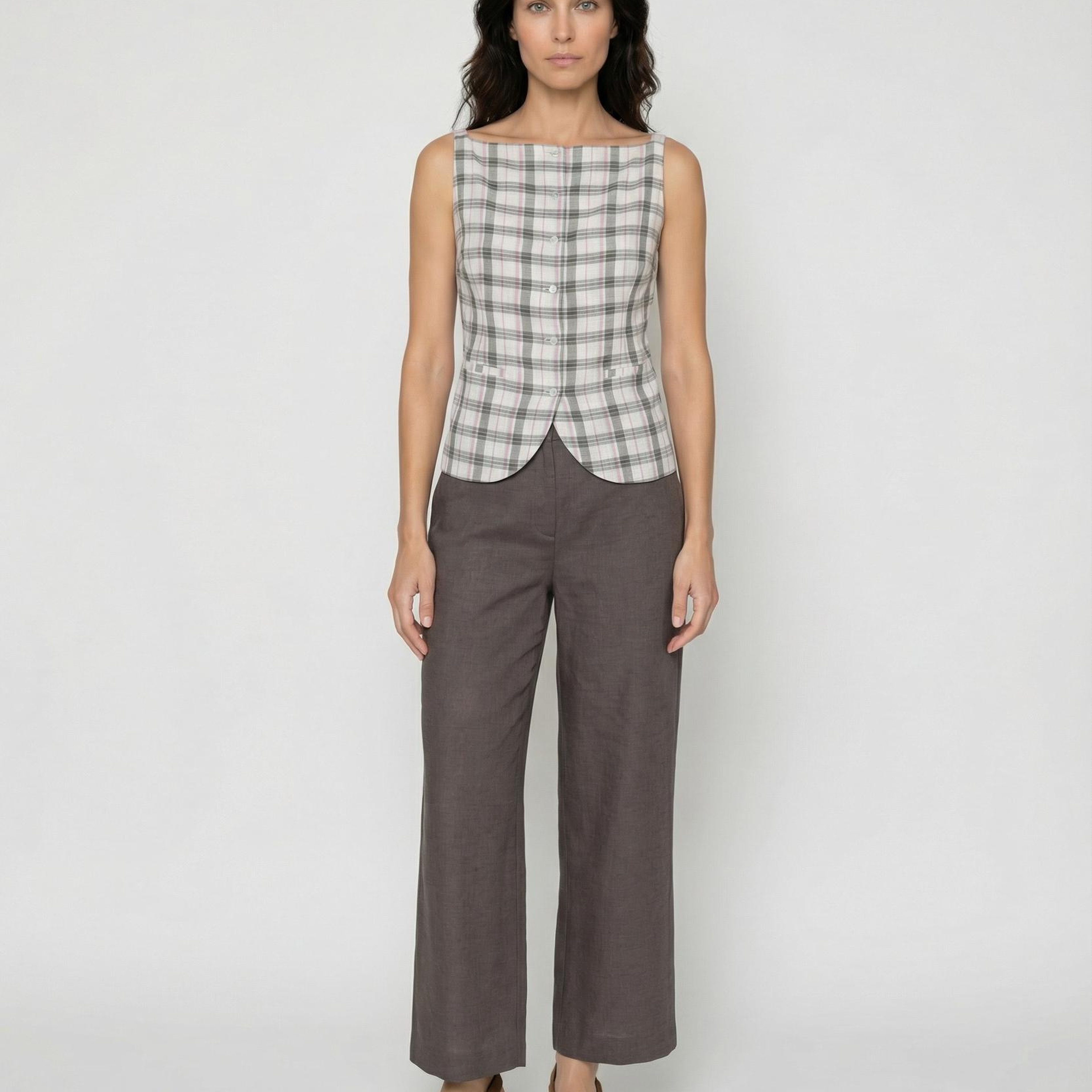 YARGICI Fitted Kare Yaka Askılı Bluz