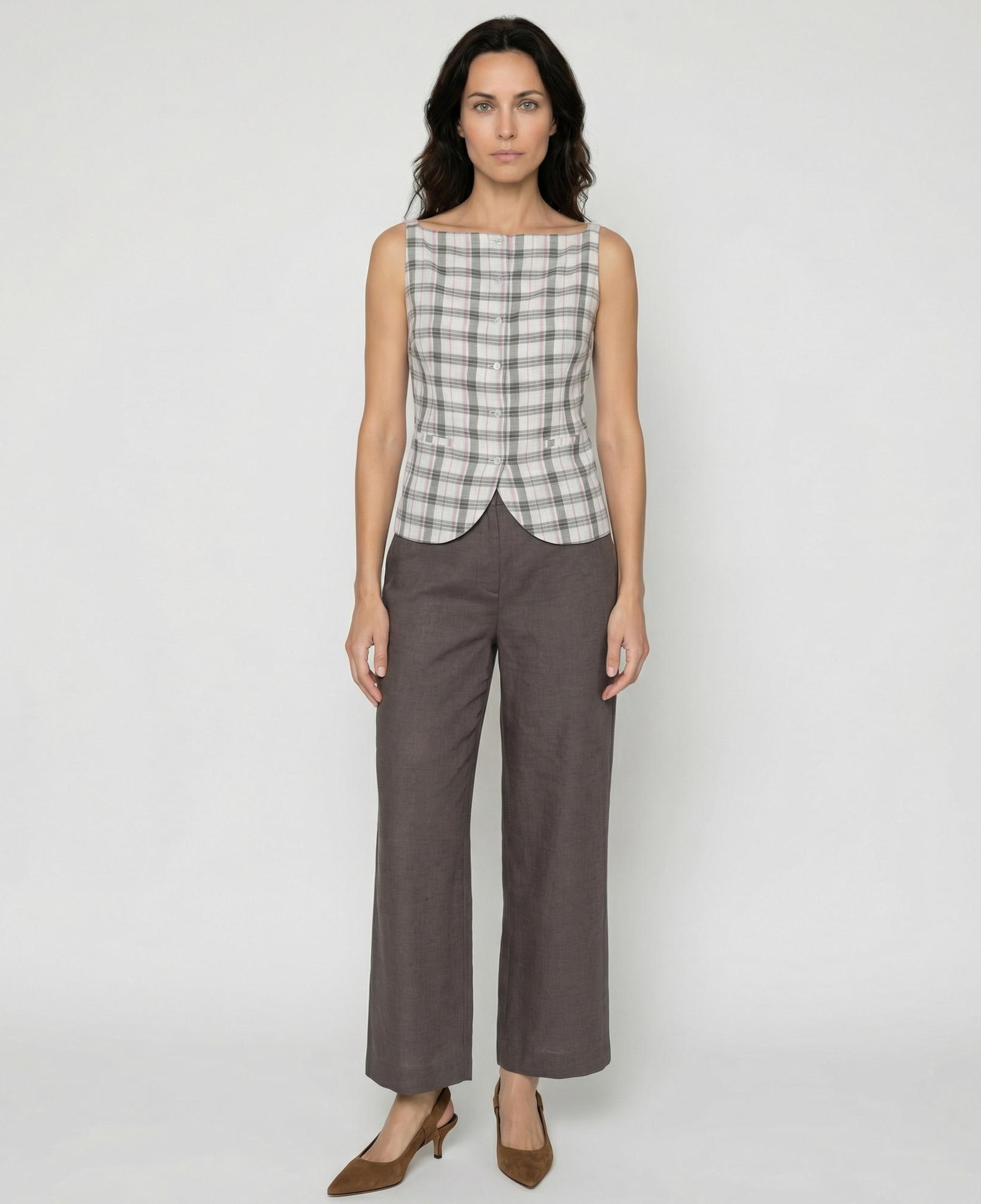 YARGICI Fitted Kare Yaka Askılı Bluz