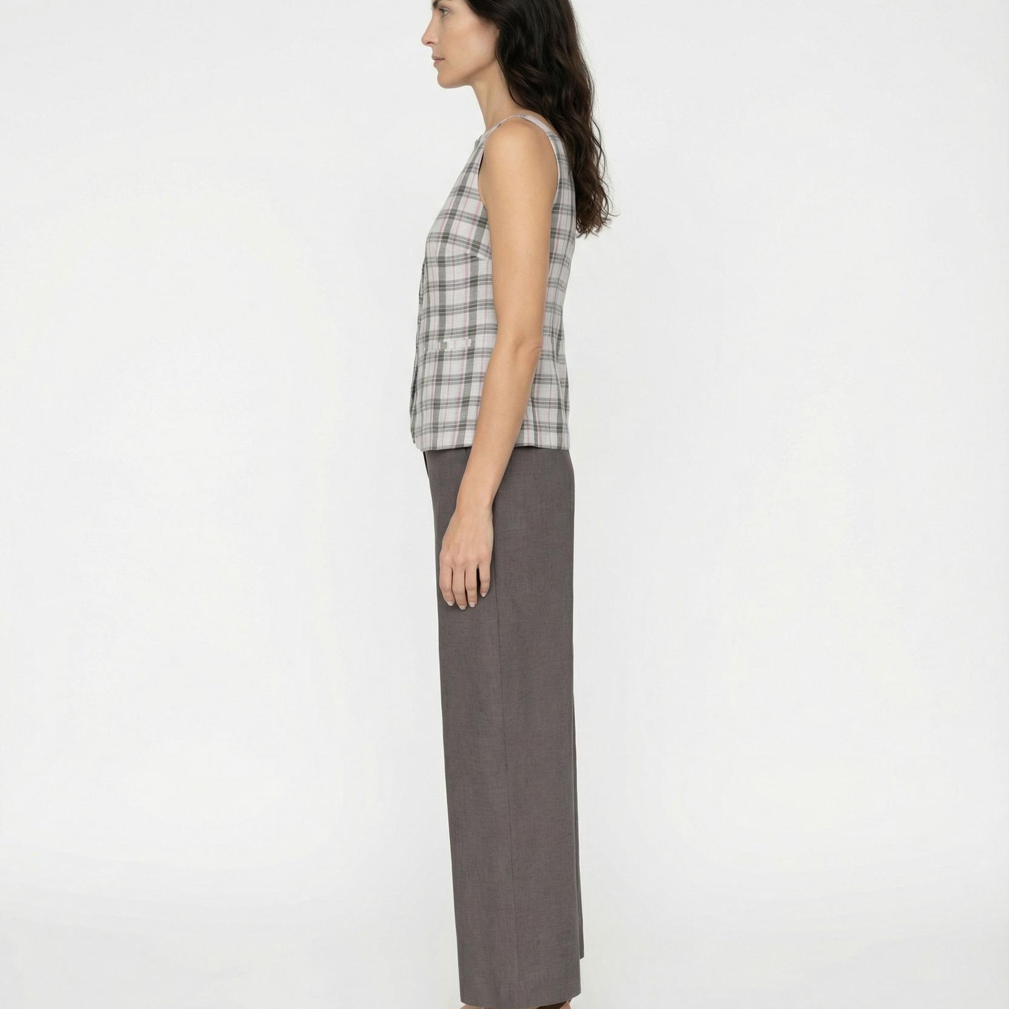 YARGICI Fitted Kare Yaka Askılı Bluz