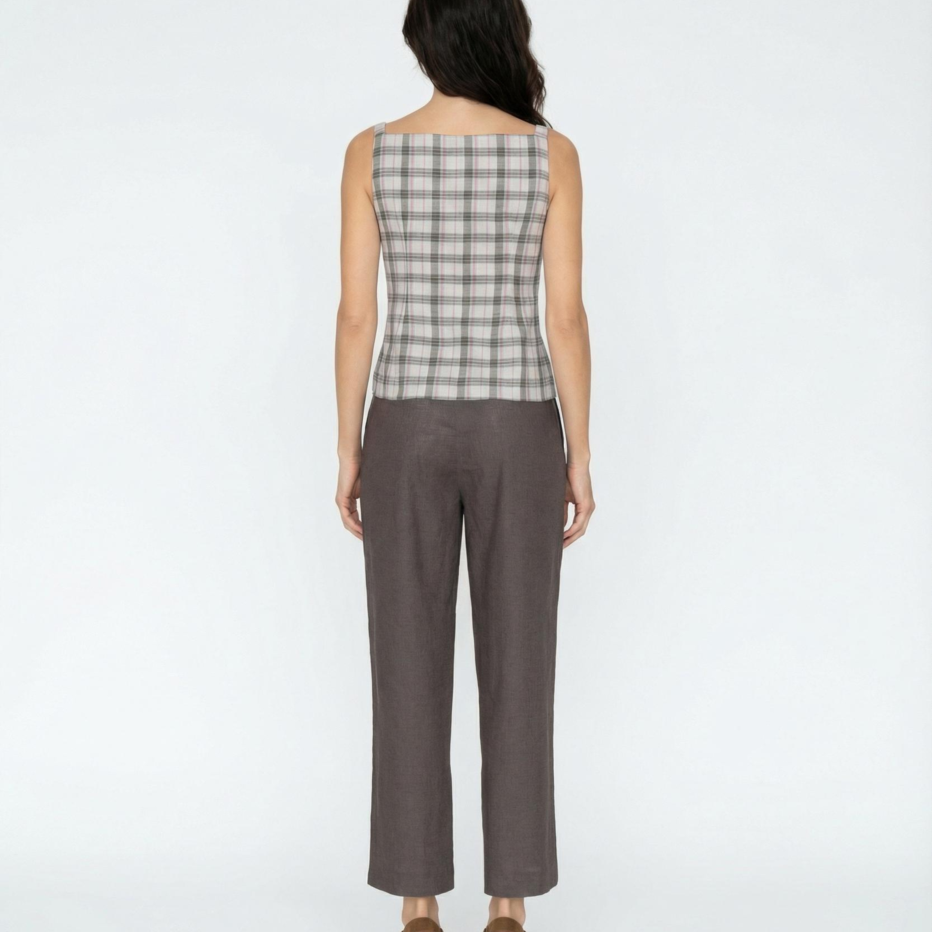 YARGICI Fitted Kare Yaka Askılı Bluz