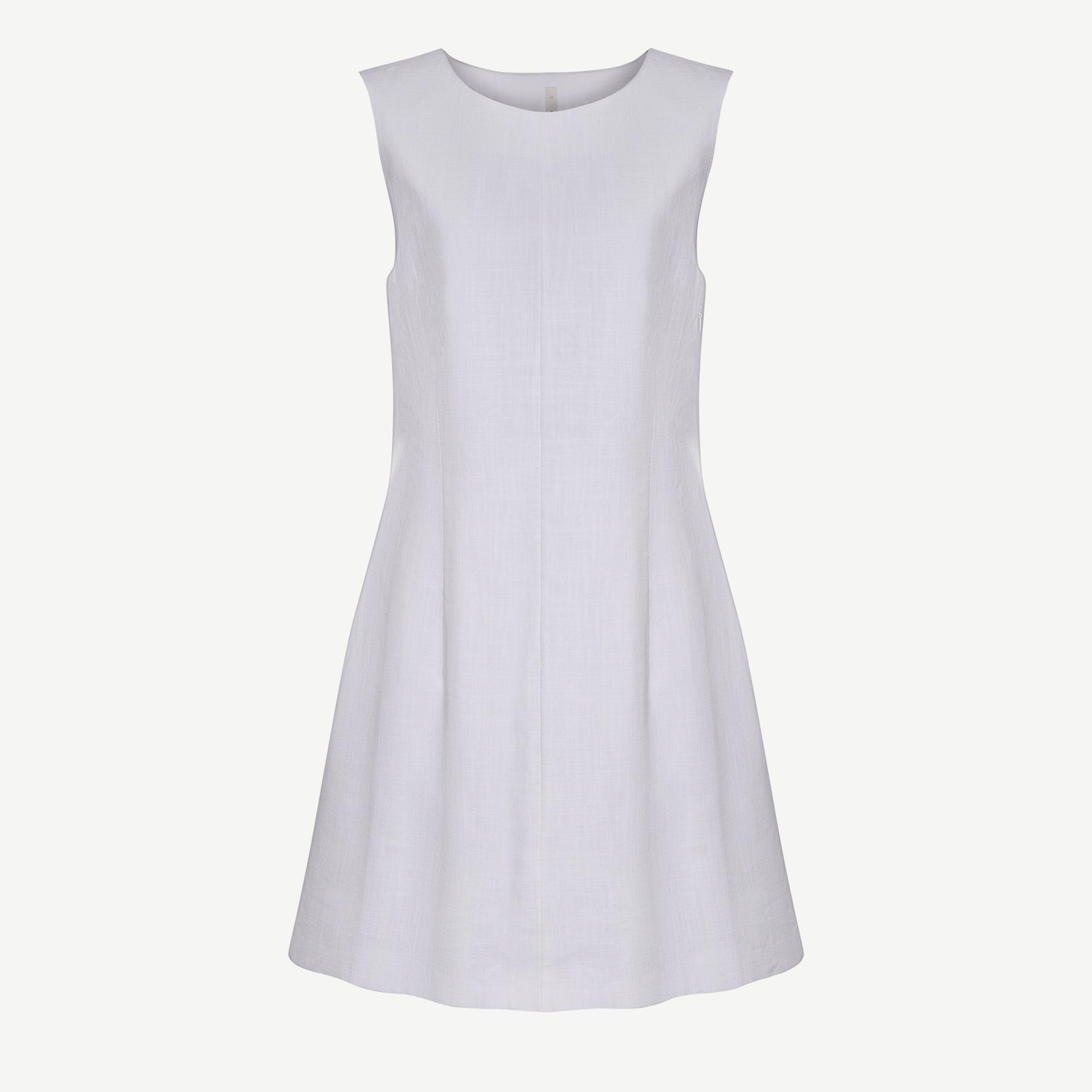 YARGICI A Form Kayık Yaka Kolsuz Elbise