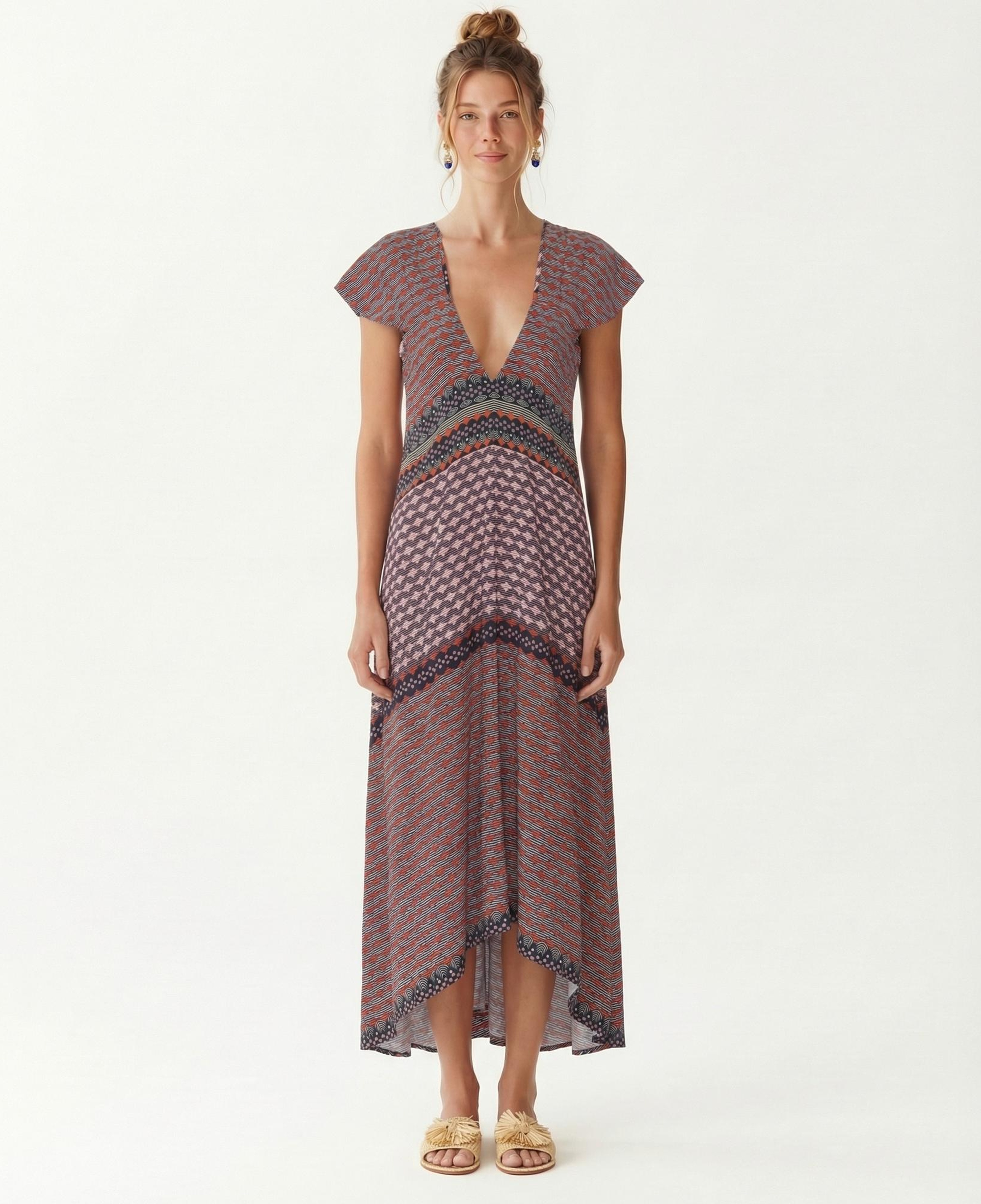 YARGICI Bol V Yaka Kolsuz Elbise