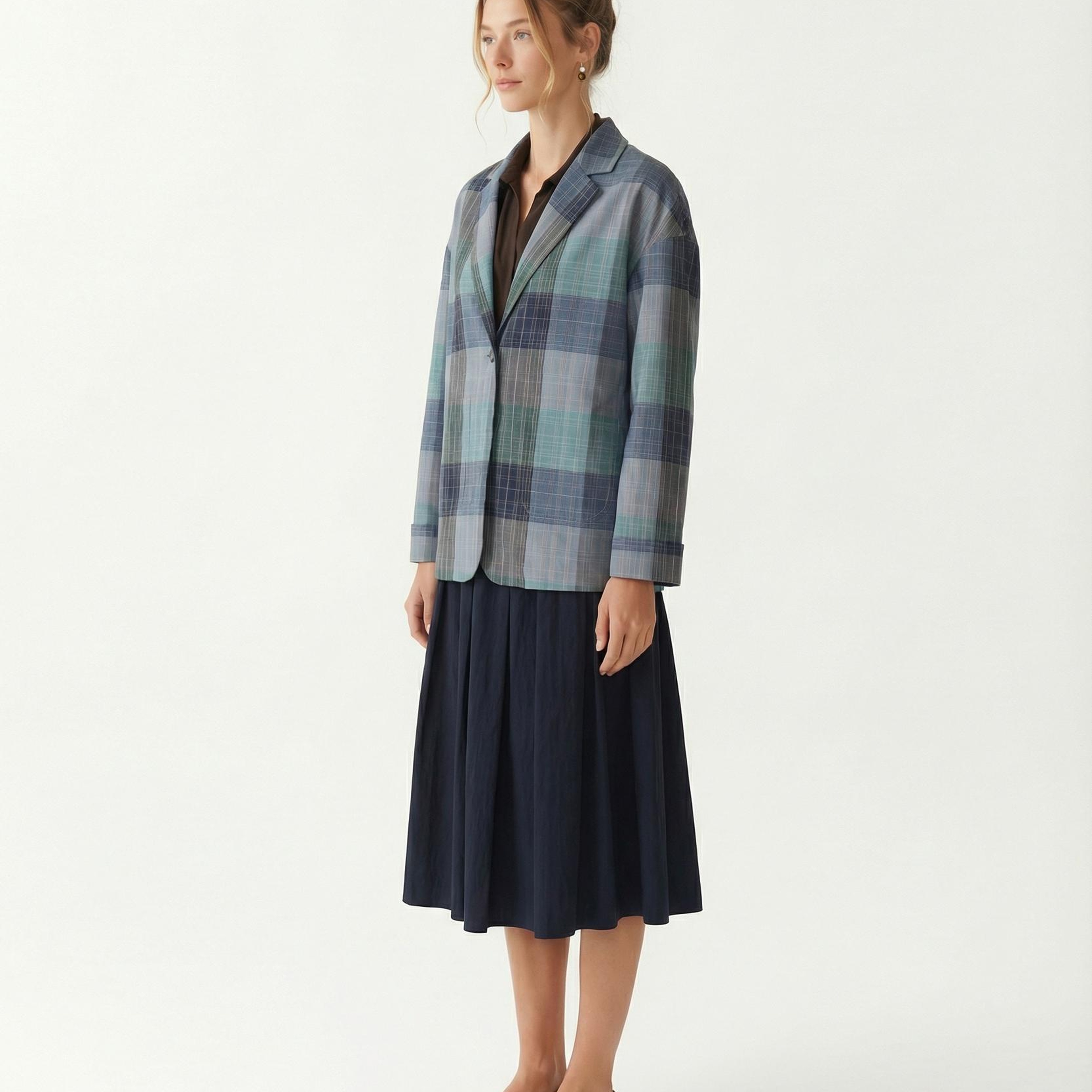 YARGICI Geniş Ceket Yaka Uzun Kol Ceket