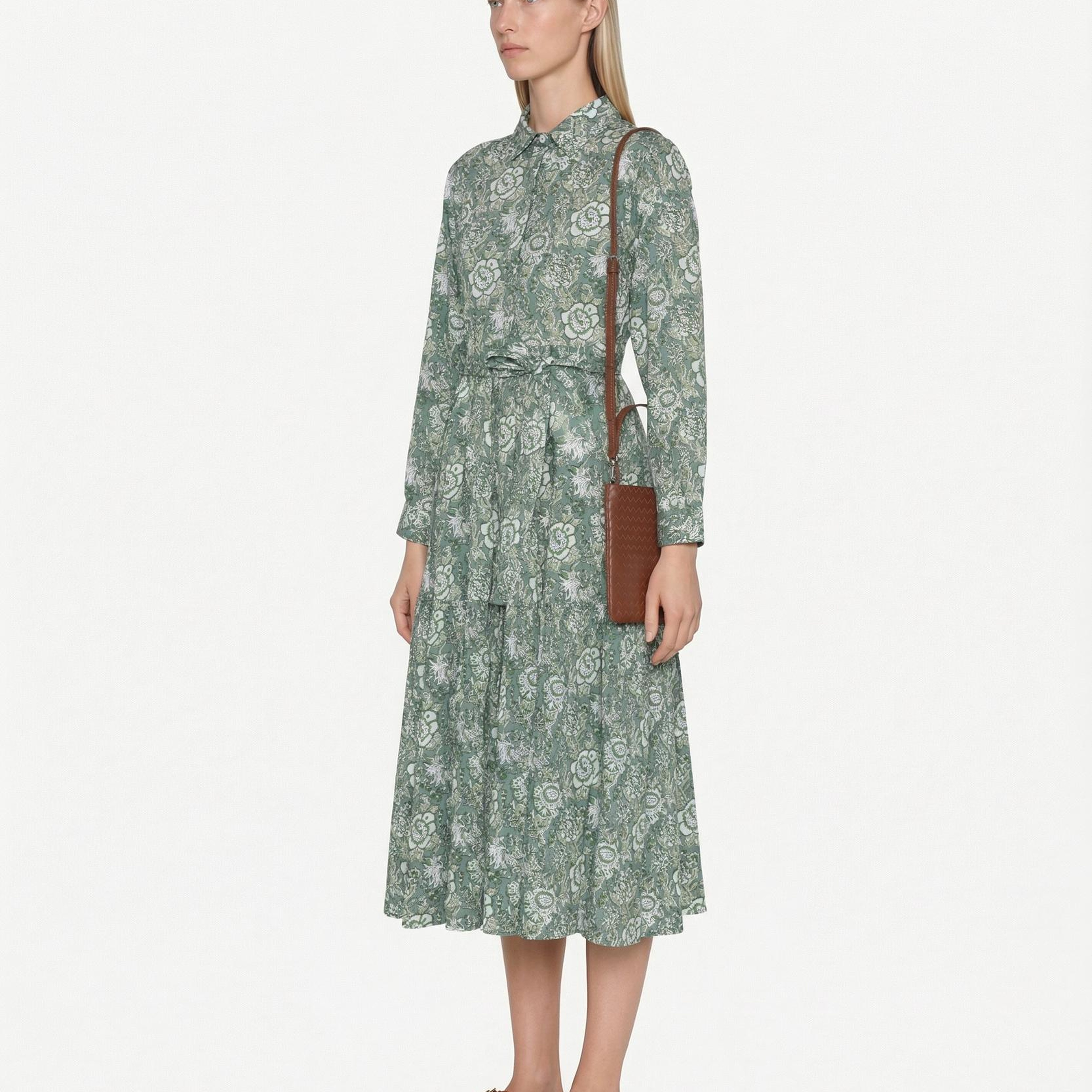 YARGICI Bol Gömlek Yaka Uzun Kol Elbise