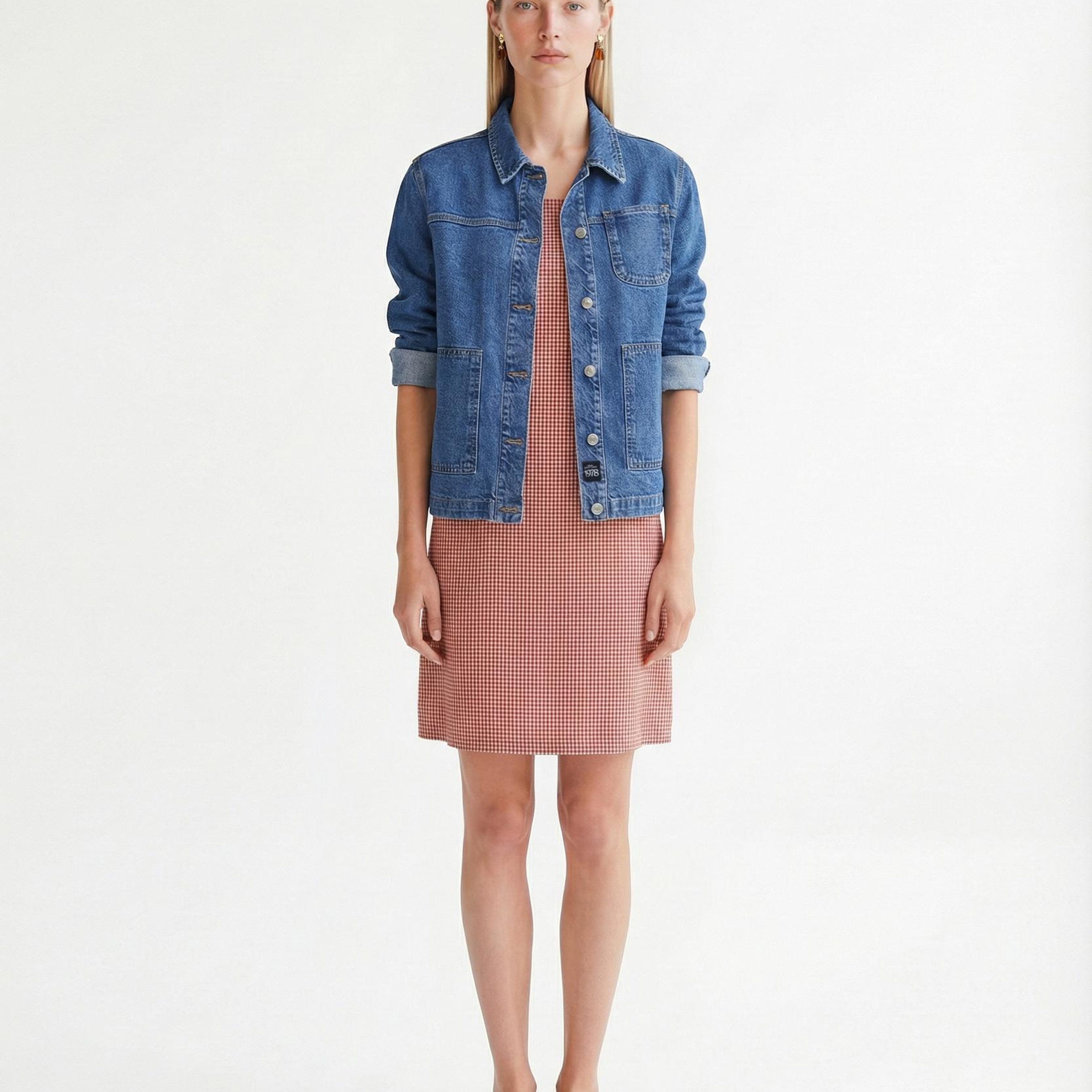 YARGICI Düz Kare Yaka Askılı Elbise