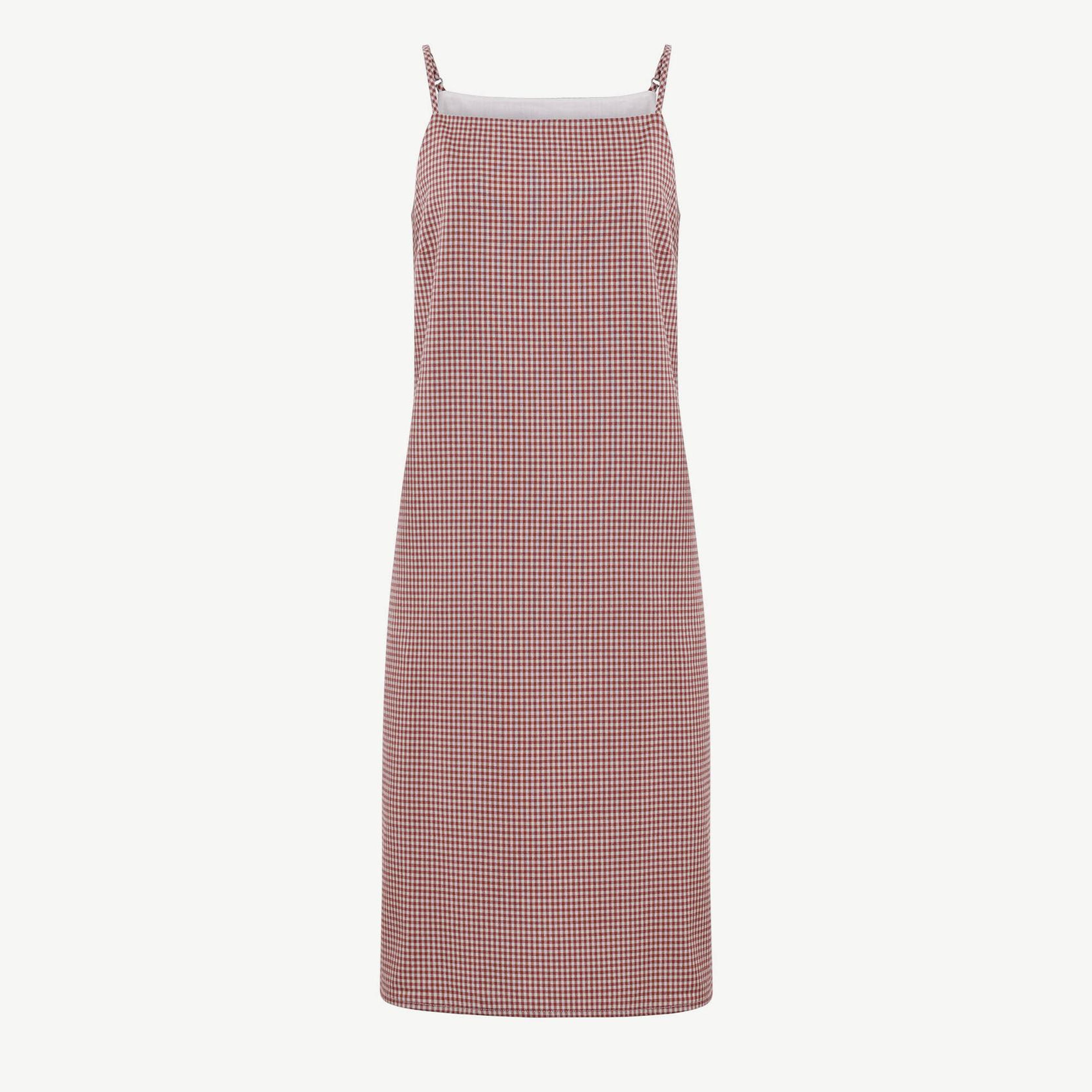 YARGICI Düz Kare Yaka Askılı Elbise