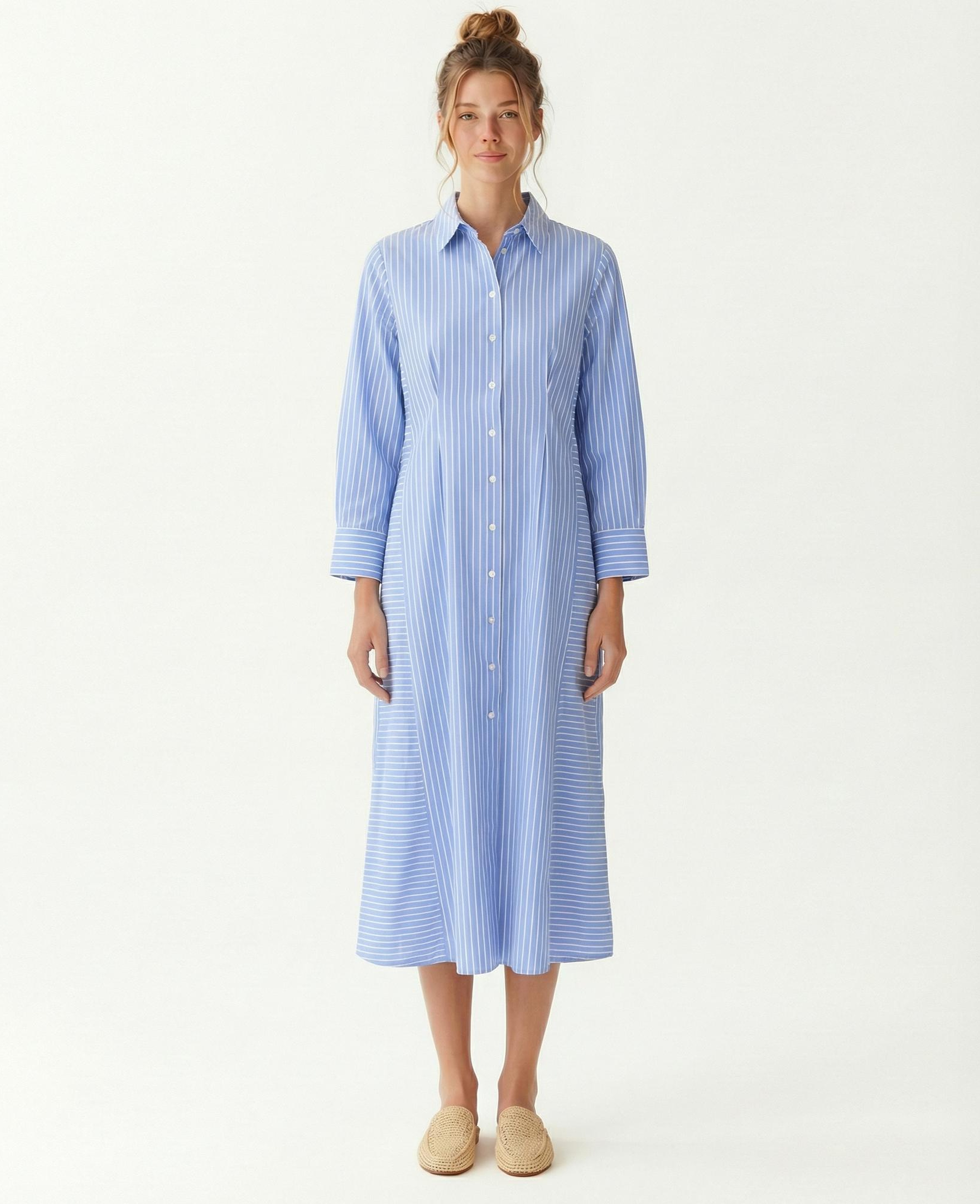 YARGICI Bol Gömlek Yaka Uzun Kol Elbise