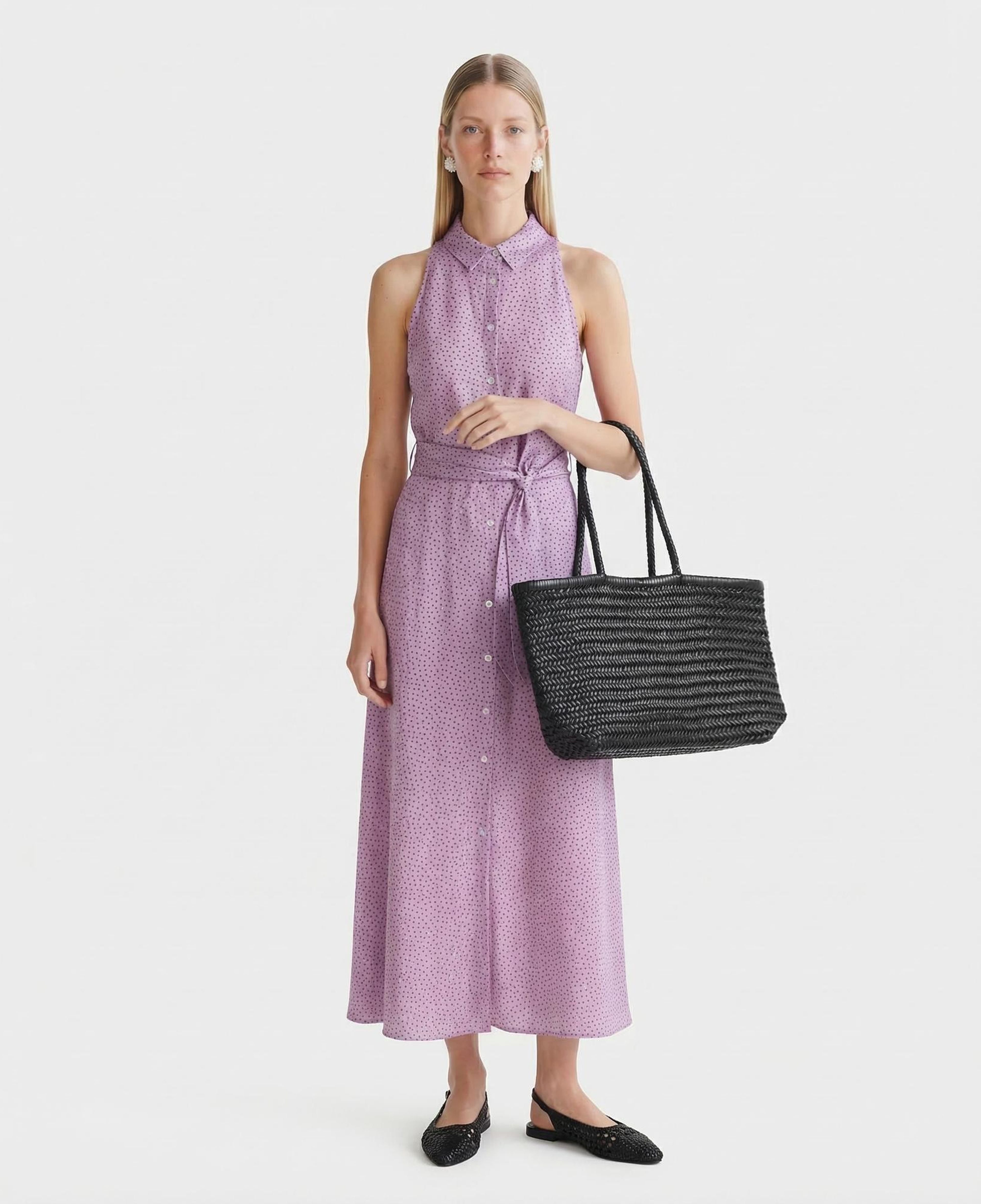 YARGICI Dar Gömlek Yaka Kolsuz Elbise