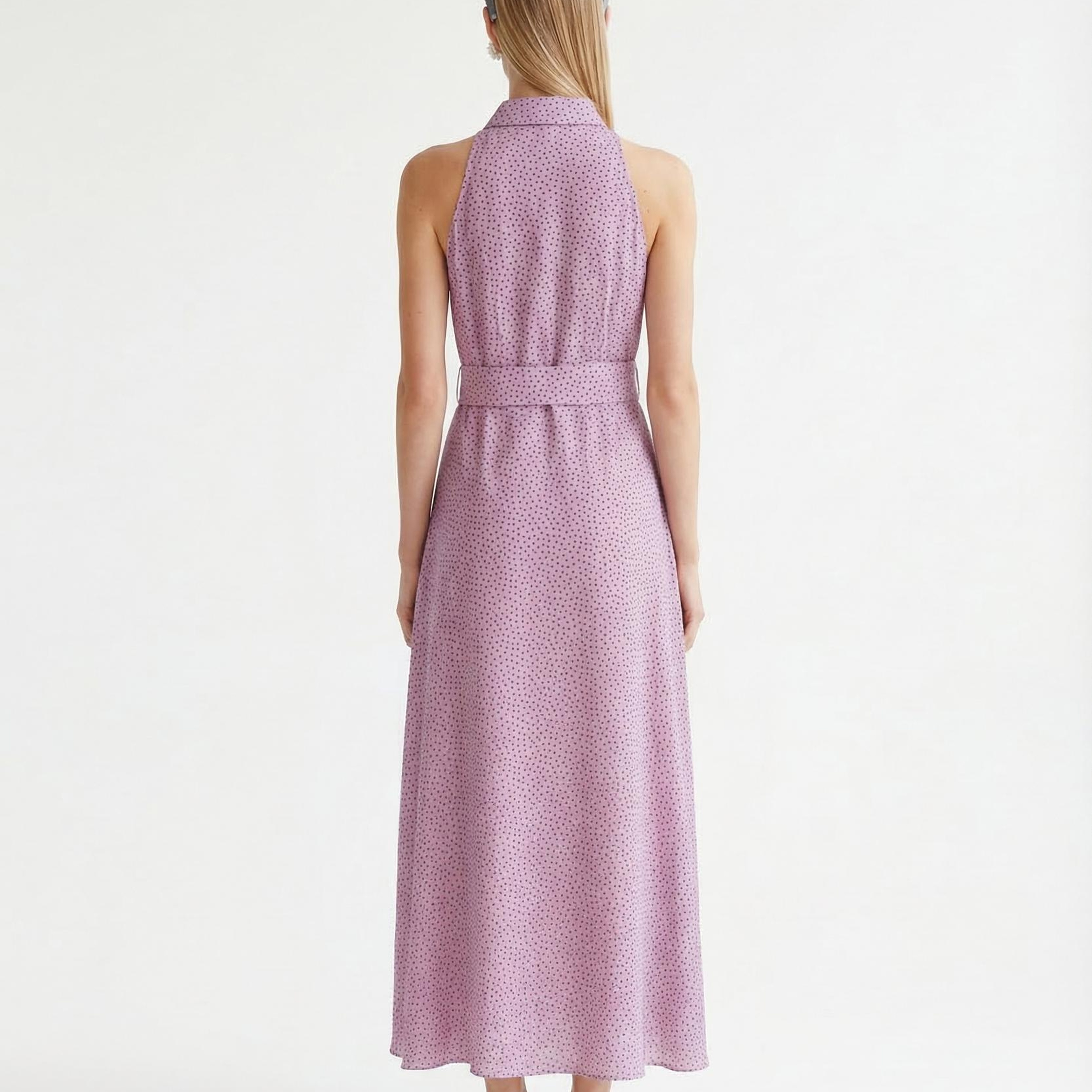 YARGICI Dar Gömlek Yaka Kolsuz Elbise