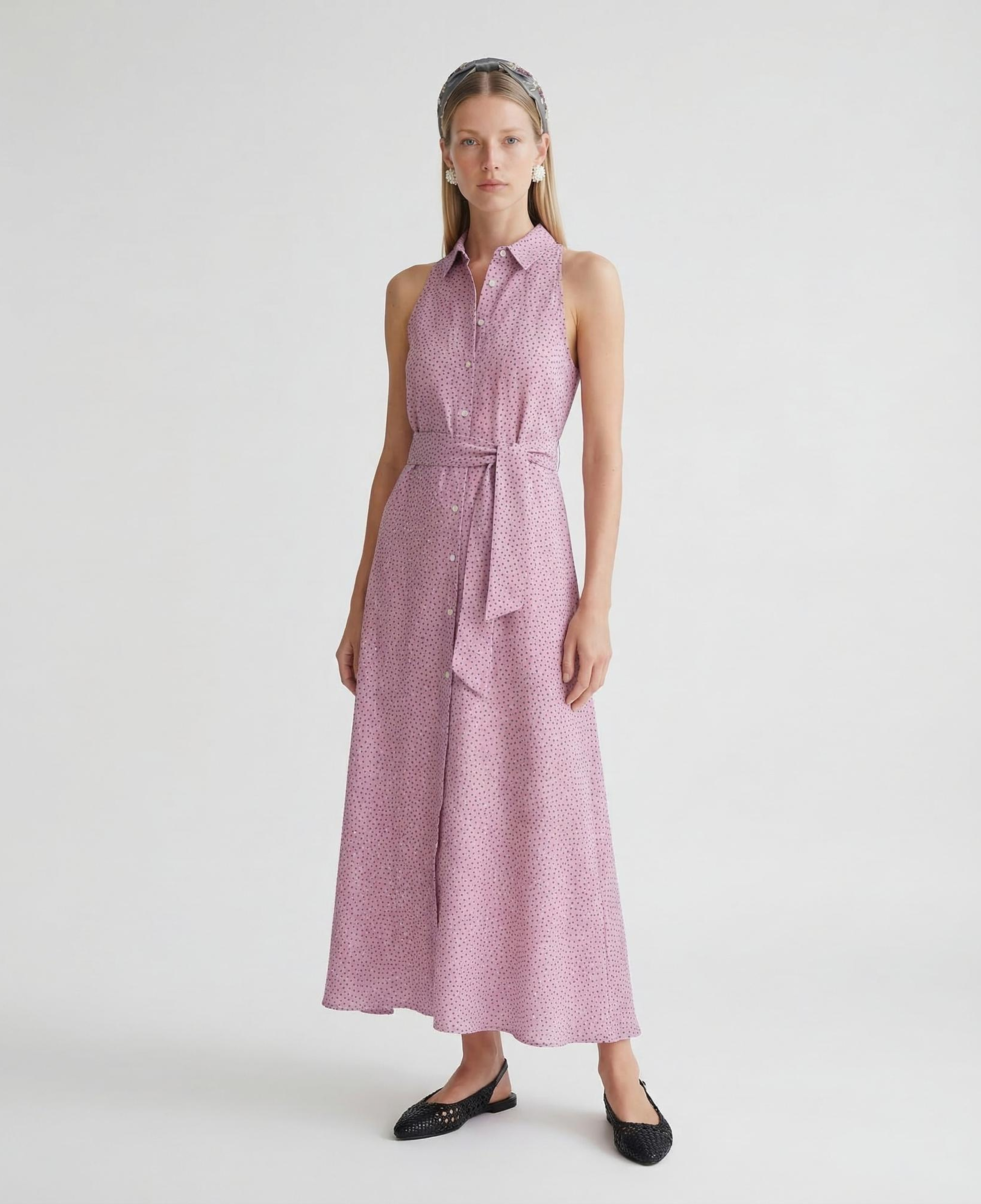 YARGICI Dar Gömlek Yaka Kolsuz Elbise