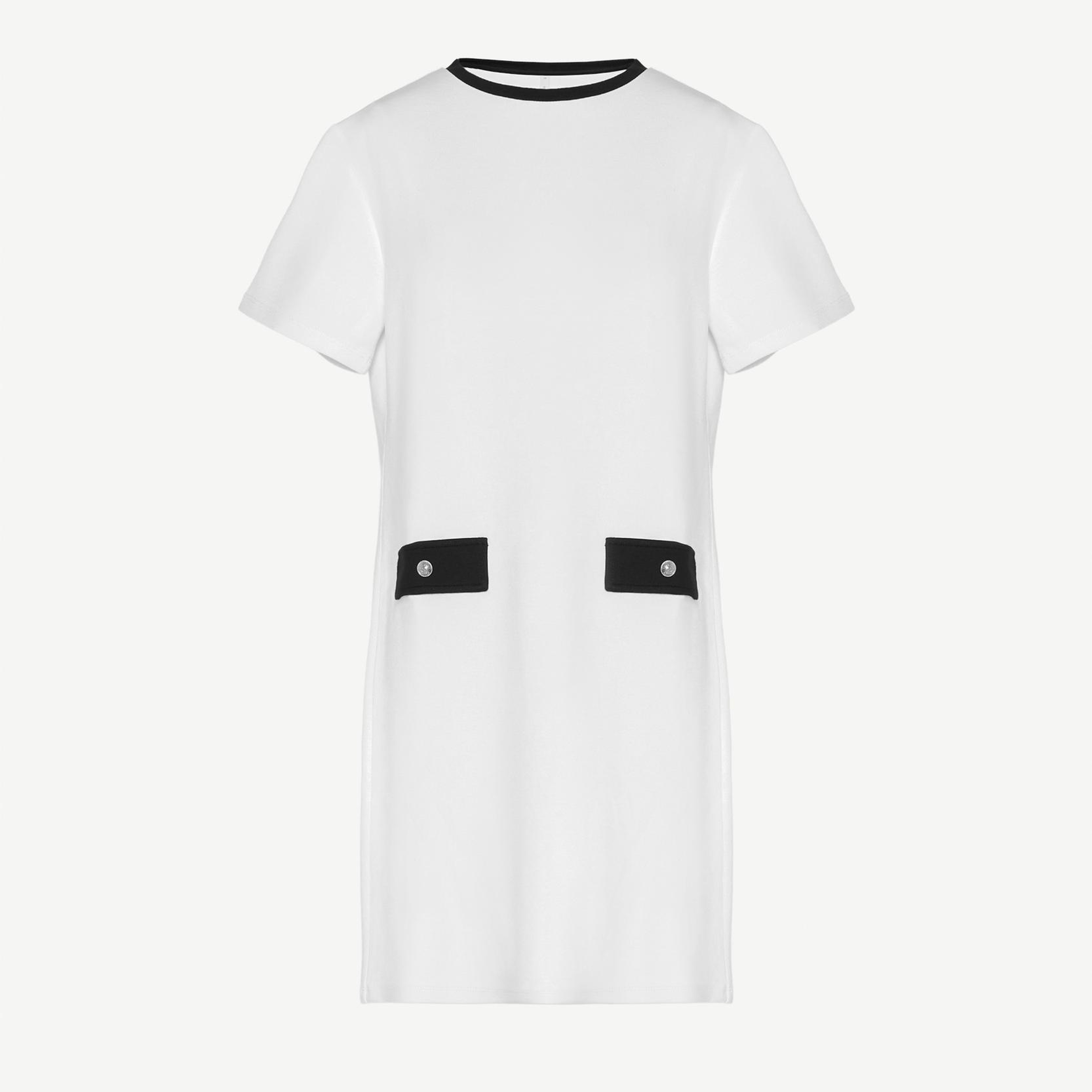 YARGICI Düz Bisiklet Yaka Kolsuz Elbise