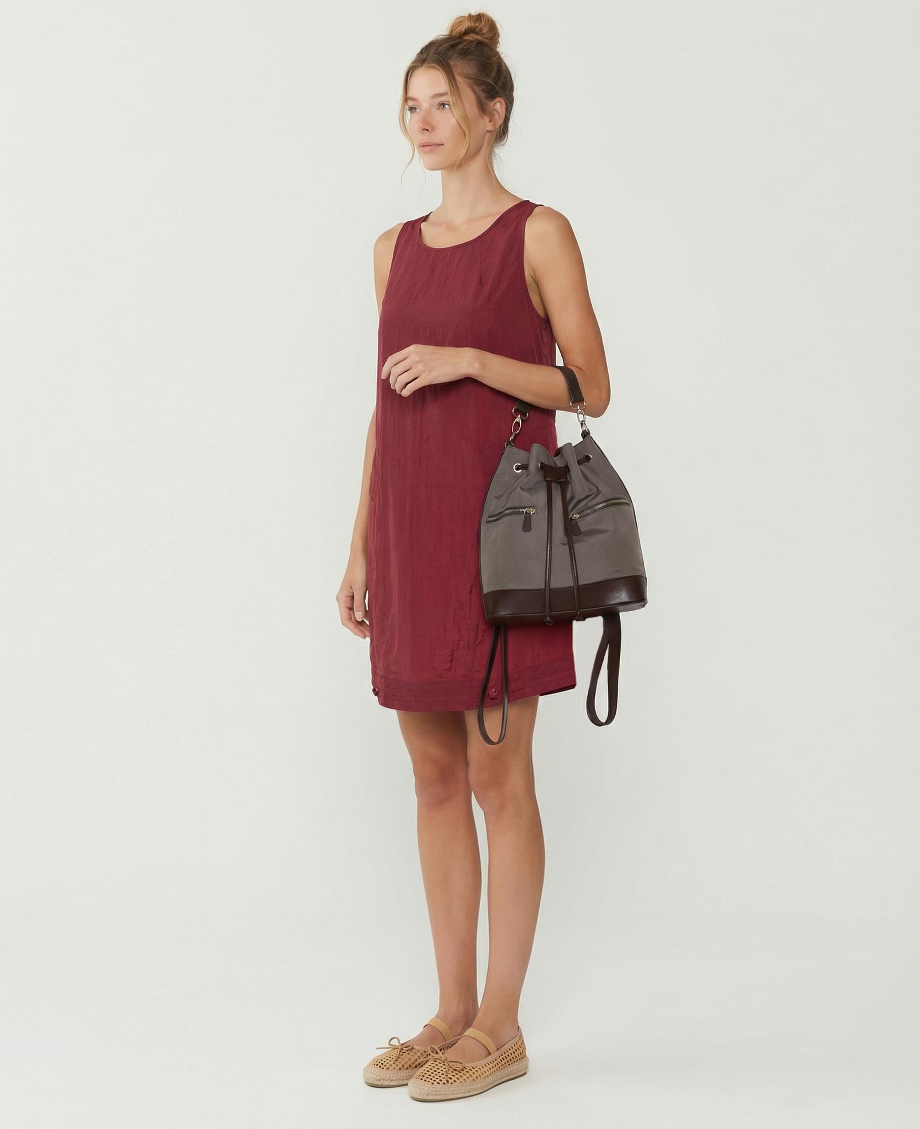 YARGICI Bol Bisiklet Yaka Kolsuz Elbise