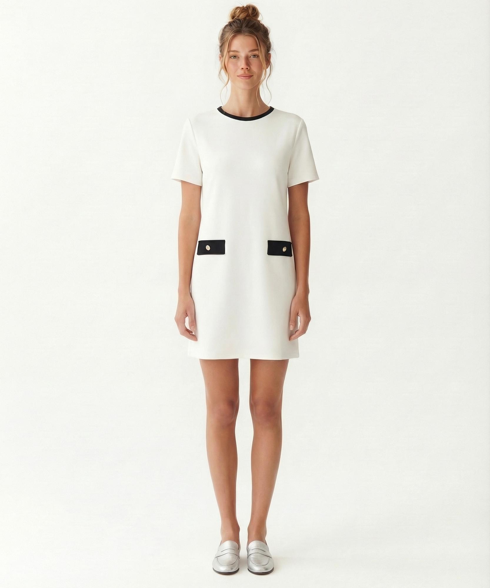 YARGICI Düz Bisiklet Yaka Kolsuz Elbise