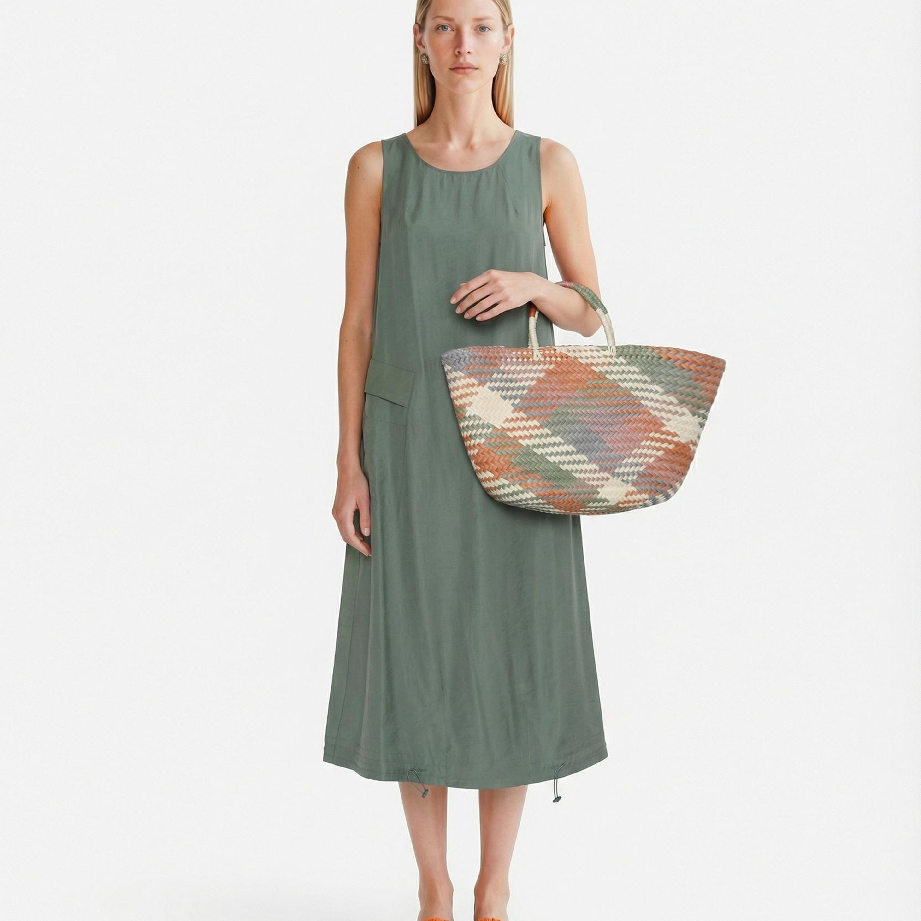 YARGICI Bol Bisiklet Yaka Kolsuz Elbise