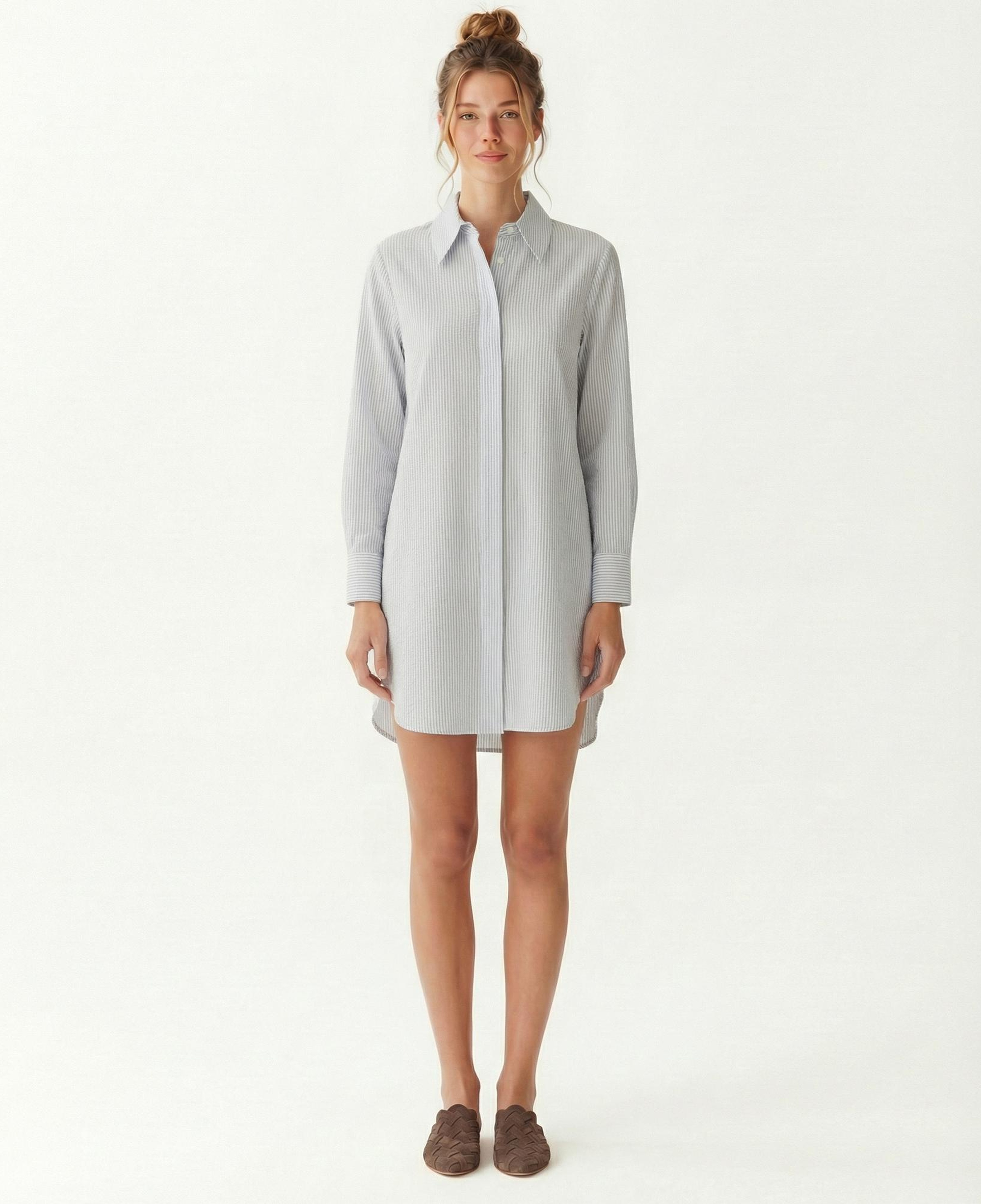 YARGICI Geniş Gömlek Yaka Uzun Kol Gömlek