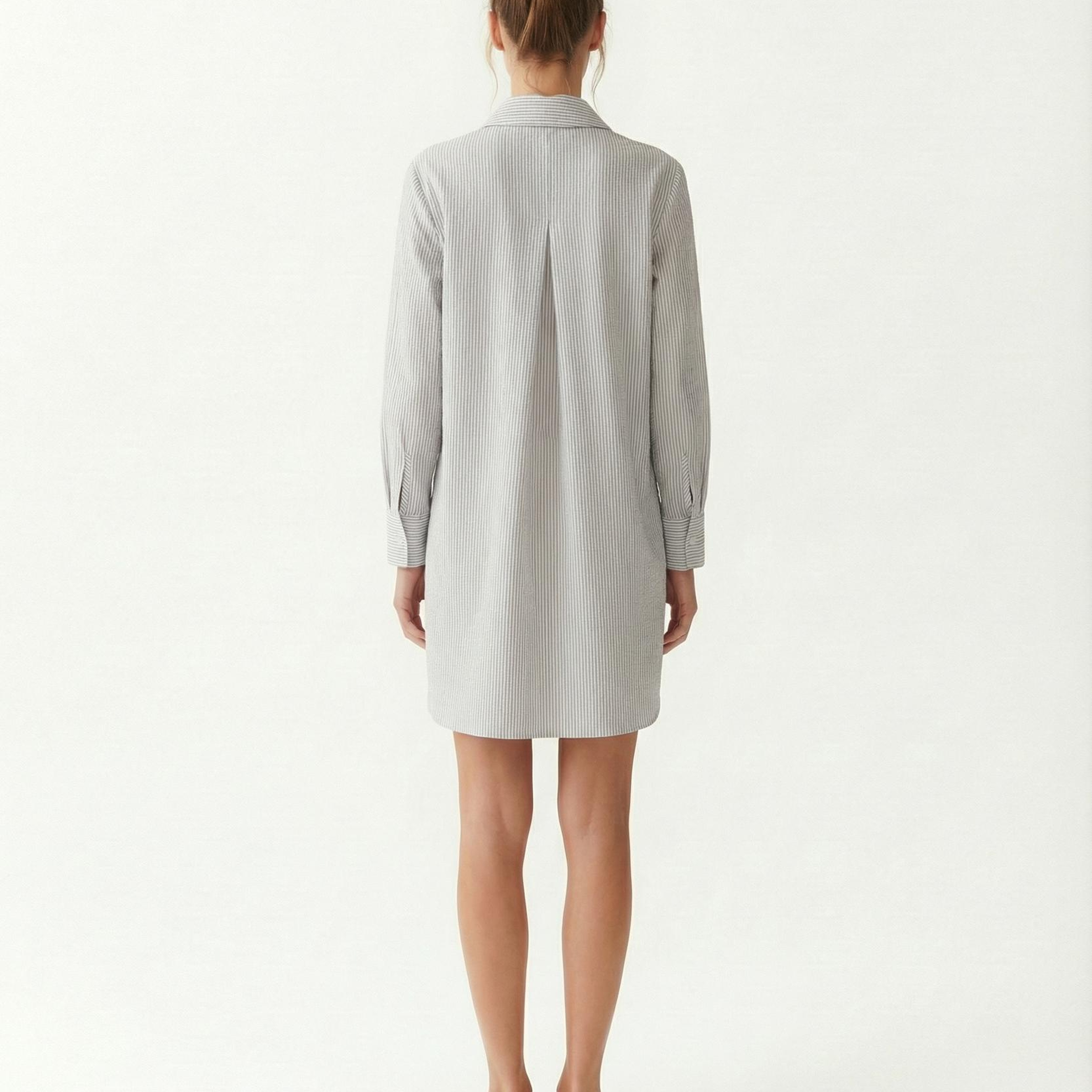 YARGICI Geniş Gömlek Yaka Uzun Kol Gömlek