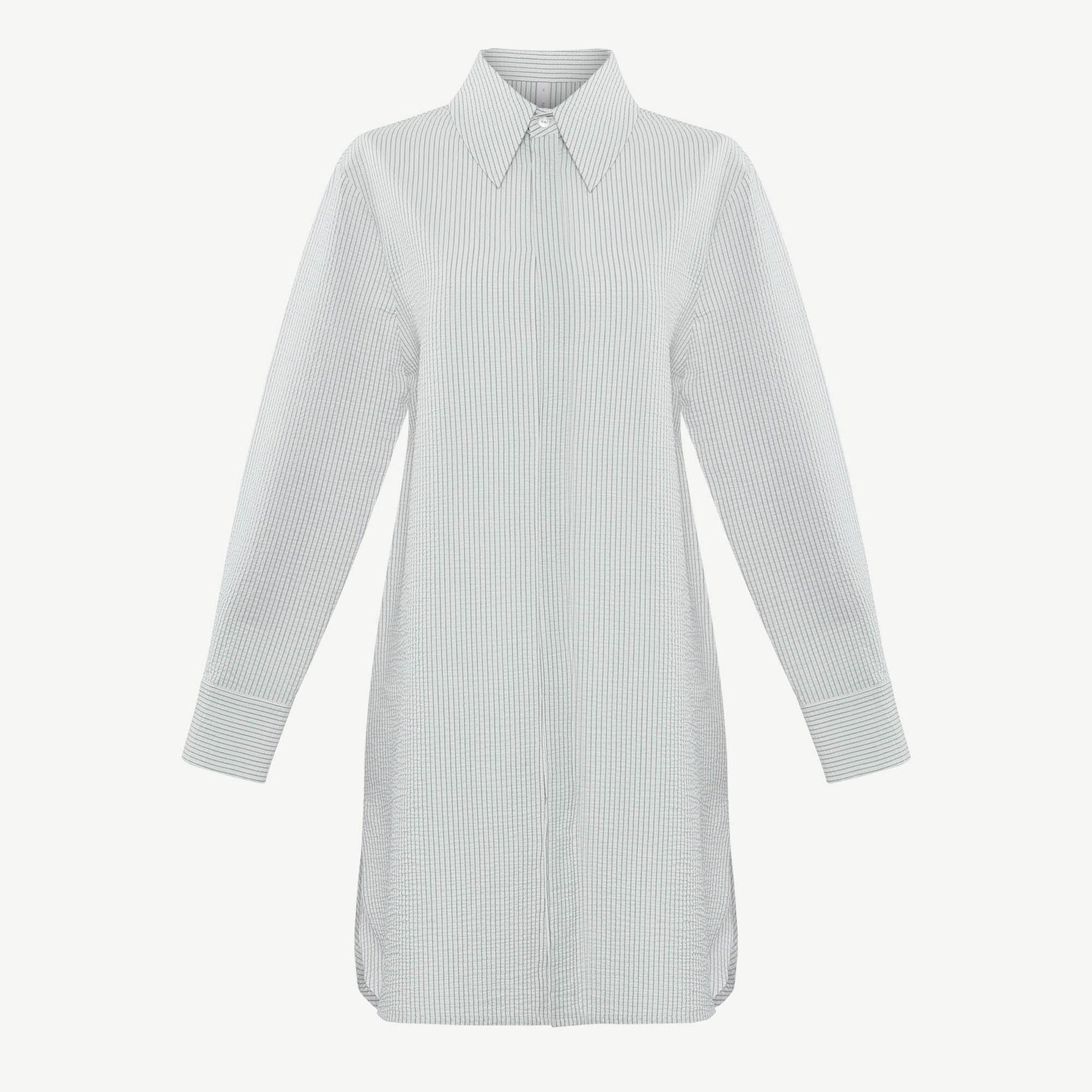 YARGICI Geniş Gömlek Yaka Uzun Kol Gömlek